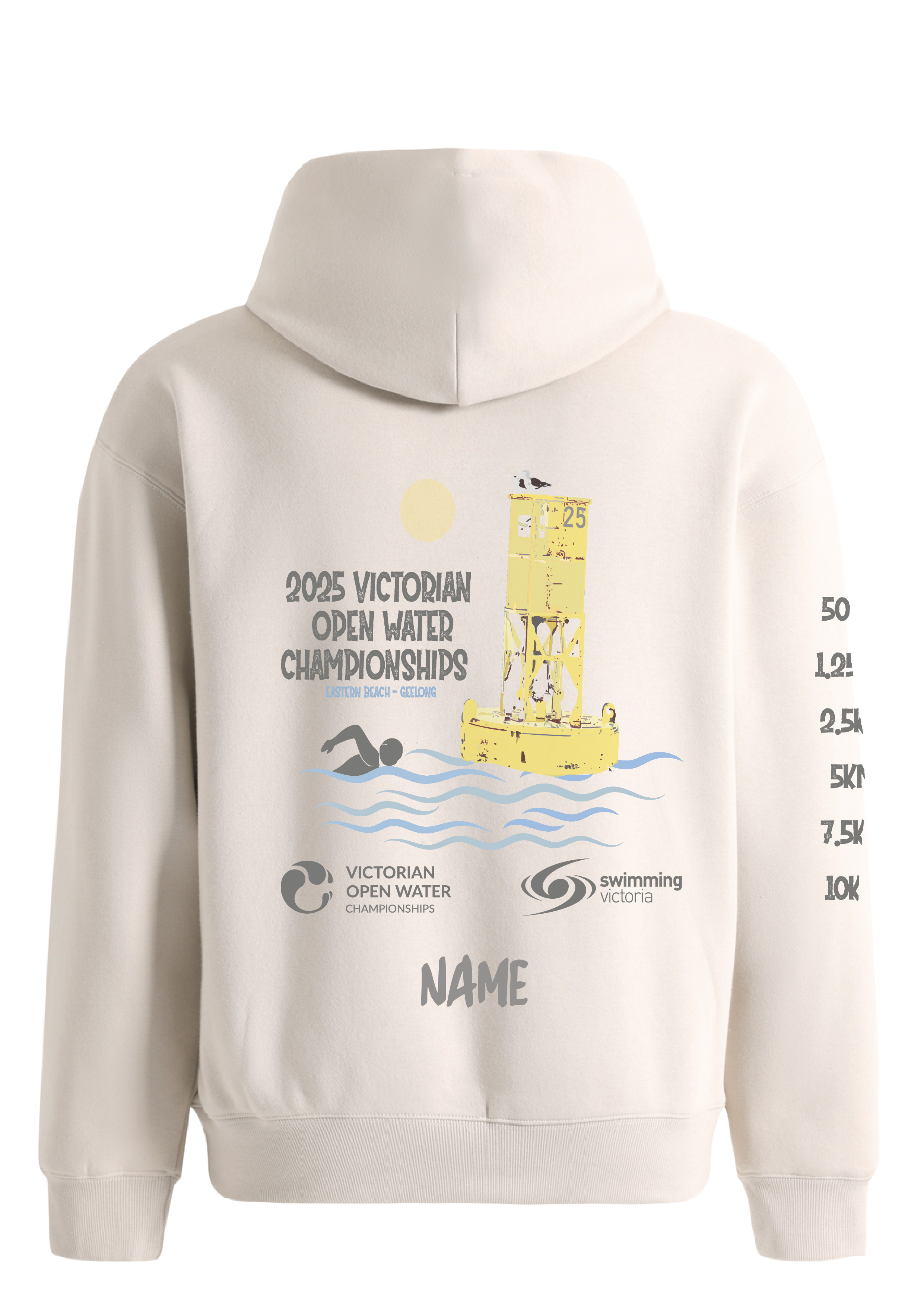 2025 VICTORIAN OPEN WATER CHAMPIONSHIPS HOODIE -  STONE
