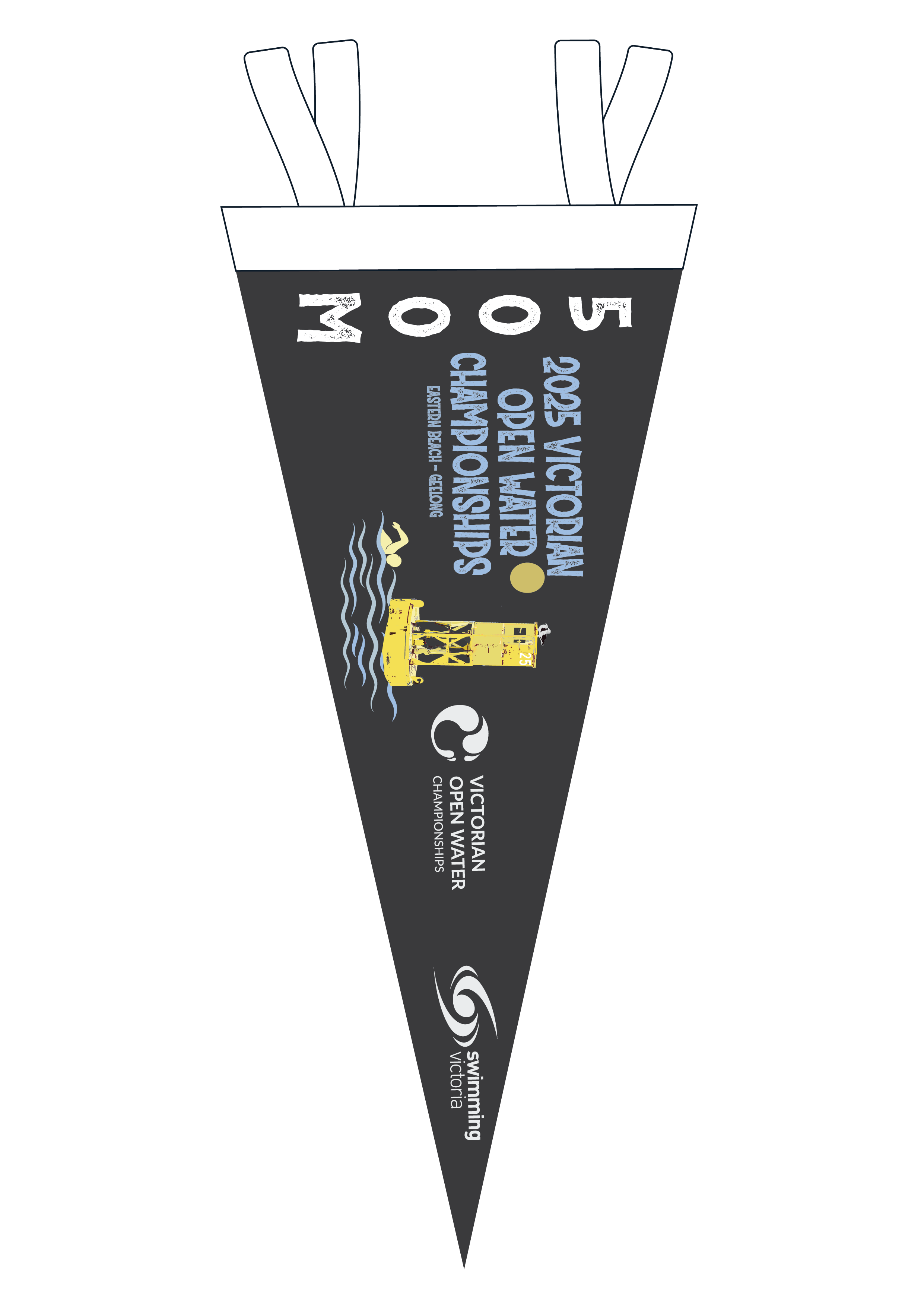 2025 VICTORIAN OPEN WATER CHAMPIONSHIPS FELT PENNANT - 500M