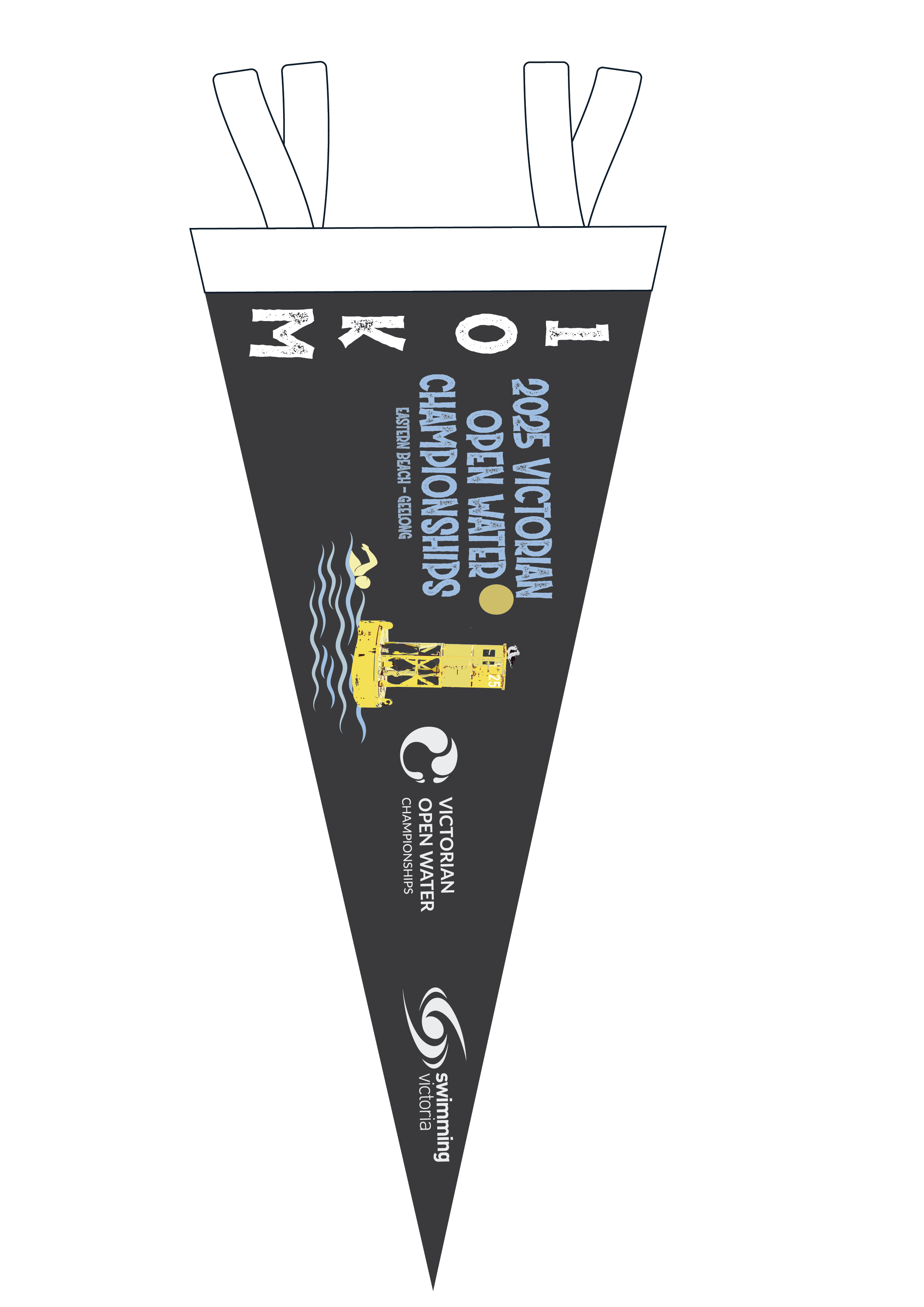 2025 VICTORIAN OPEN WATER CHAMPIONSHIPS FELT PENNANT - 10KM