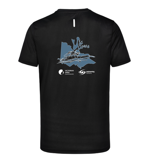 2025 VICTORIAN OPEN SHORT COURSE CHAMPIONSHIP SHORT SLEEVE TEE - Women's SLATE BLACK