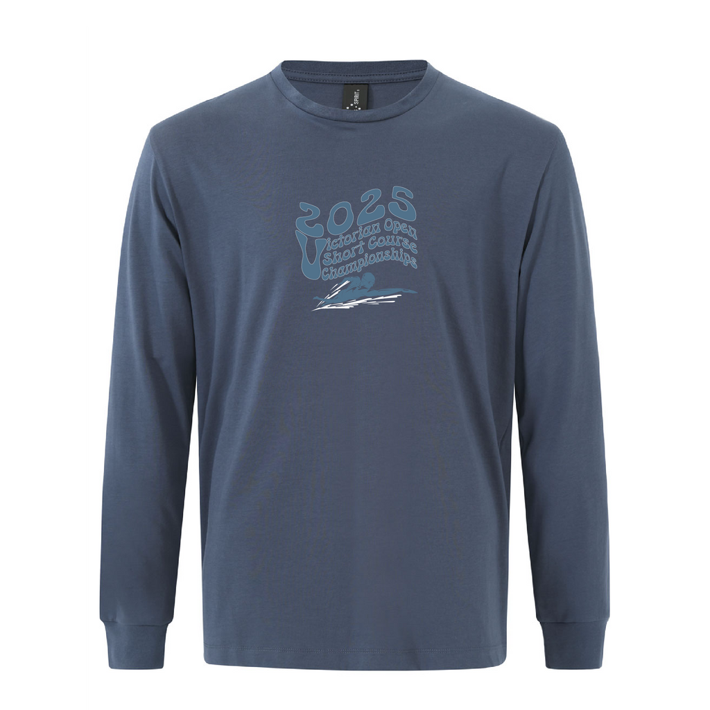 2025 VICTORIAN OPEN SHORT COURSE LONG SLEEVE TEE - UNISEX SLATE BLUE