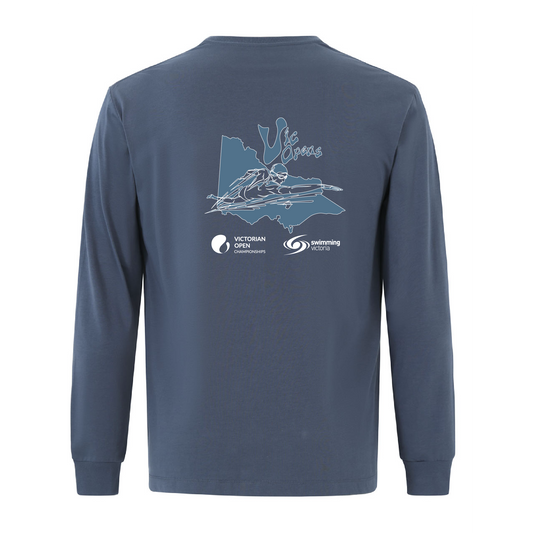 2025 VICTORIAN OPEN SHORT COURSE LONG SLEEVE TEE - UNISEX SLATE BLUE