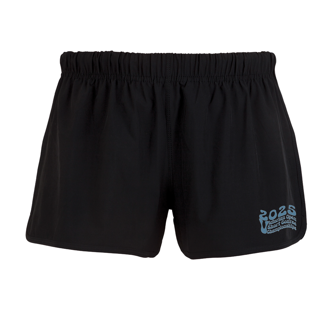 2025 VICTORIAN OPEN SHORT COURSE CHAMPIONSHIP WOMENS SHORTS - BLACK