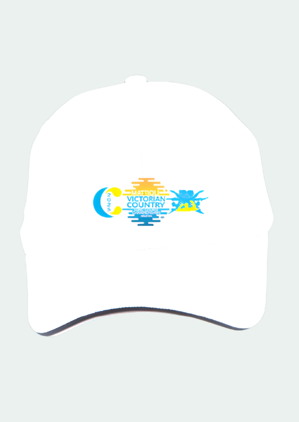 2025 VICTORIAN COUNTRY LC CHAMPIONSHIP CAP -WHITE/NAVY – swimmerch