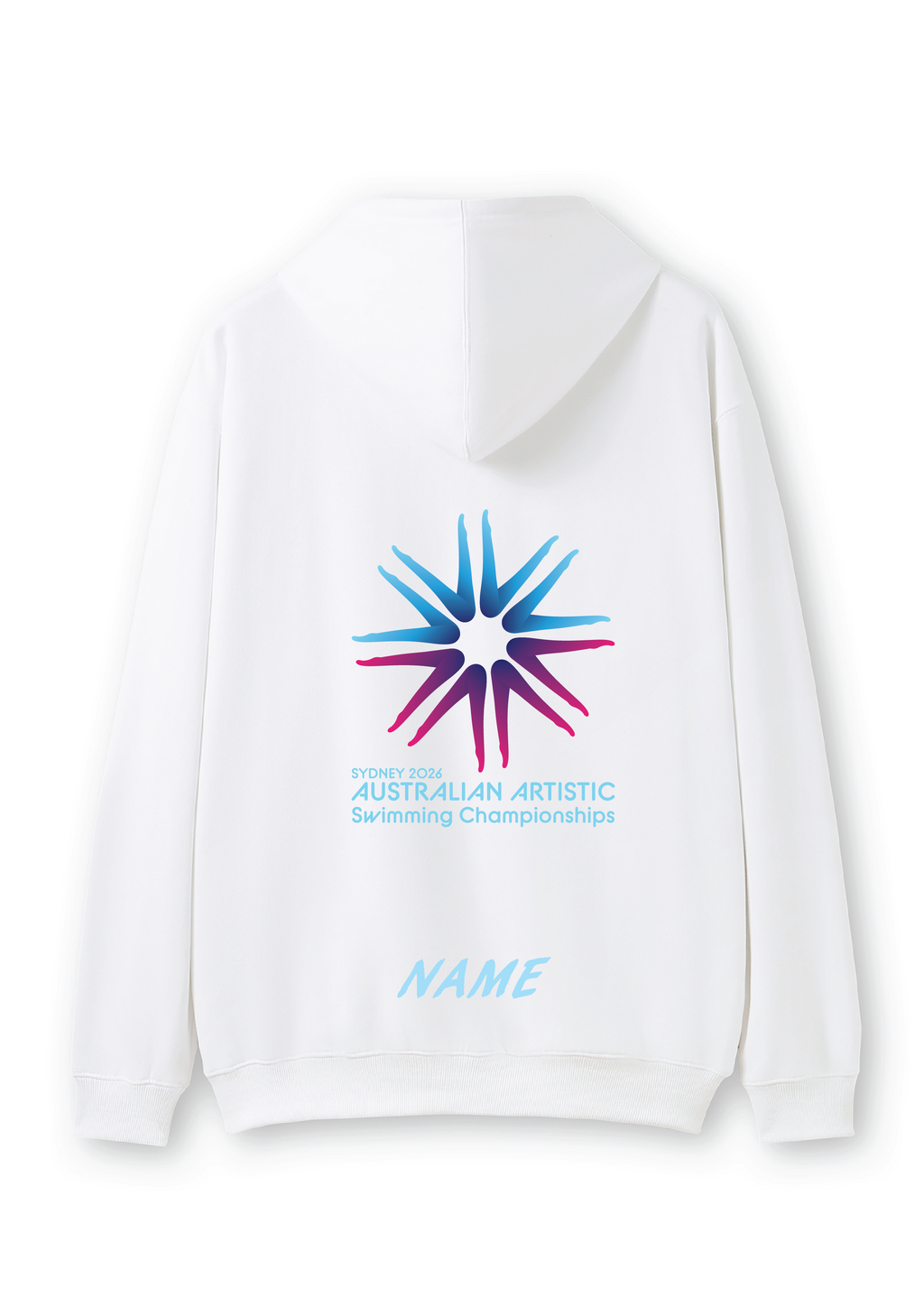 2026 Australian Artistic Swimming Championships Zip Thru Hoodie - White