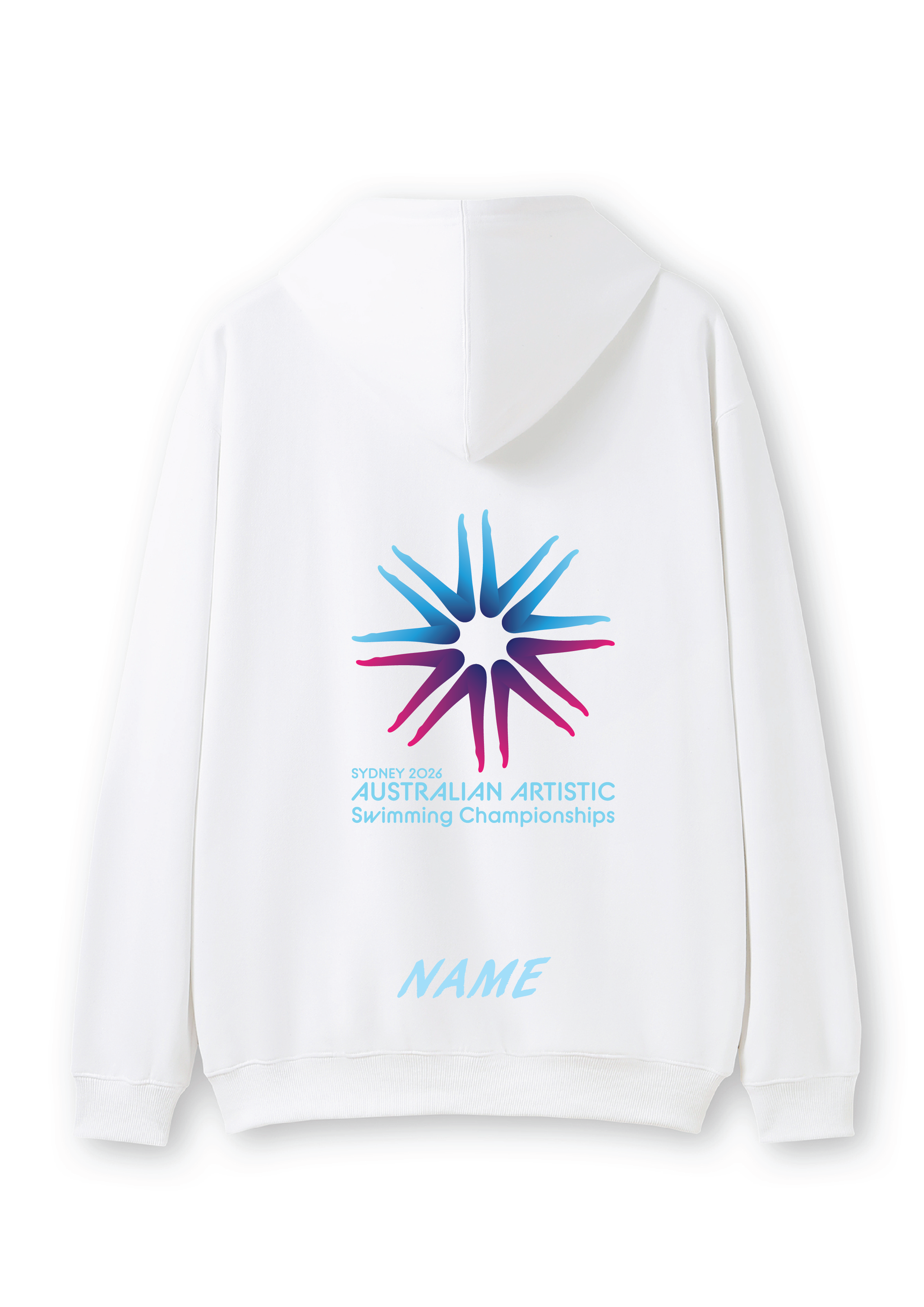 2026 Australian Artistic Swimming Championships Zip Thru Hoodie - White
