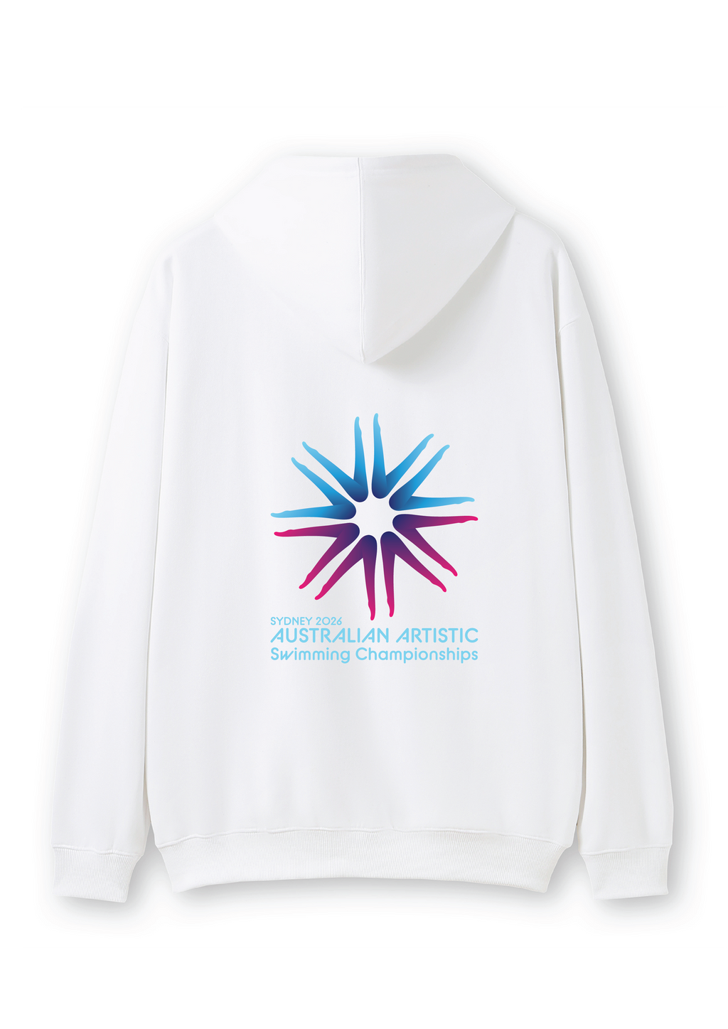 2026 Australian Artistic Swimming Championships Zip Thru Hoodie - White