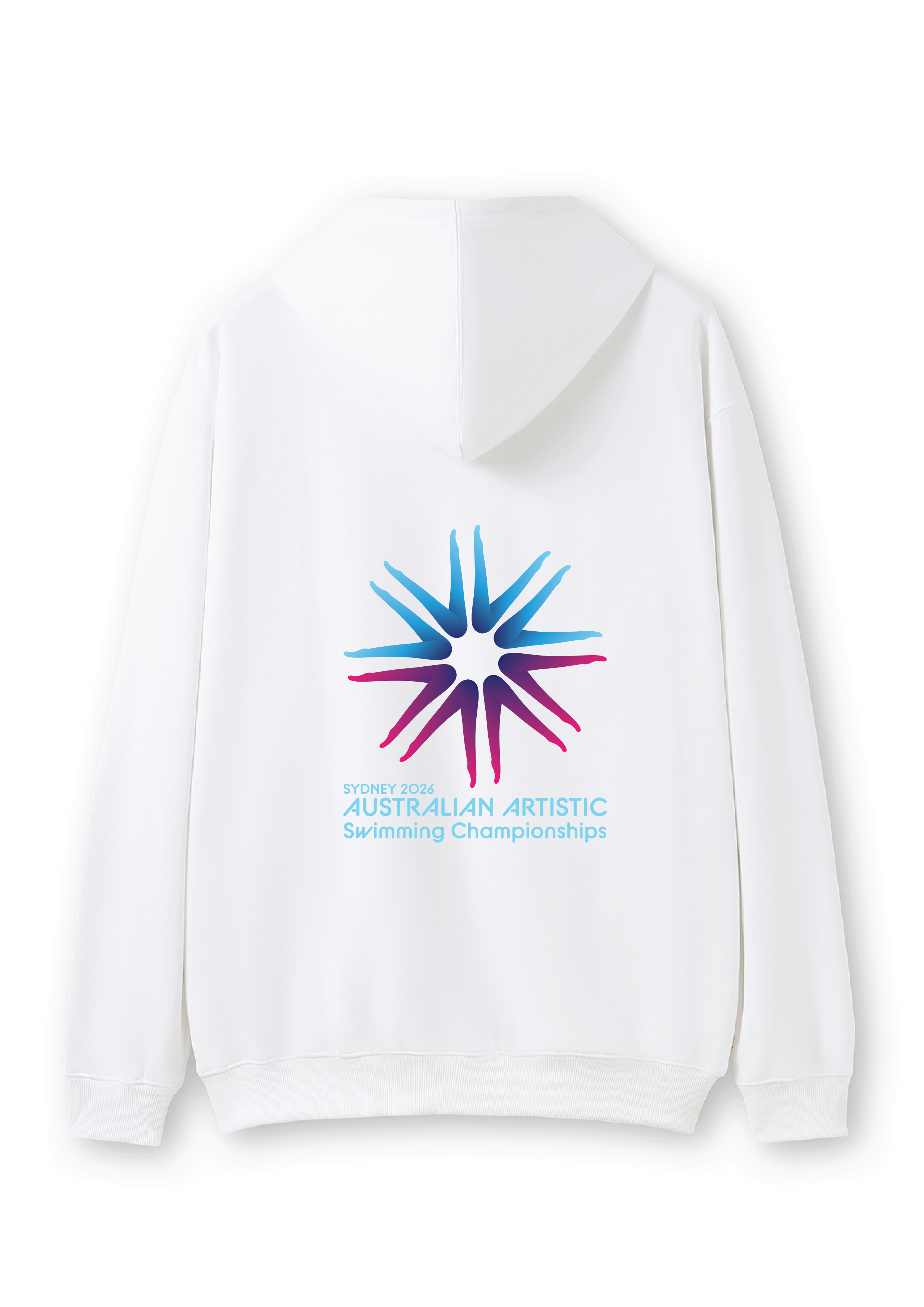 2026 Australian Artistic Swimming Championships Zip Thru Hoodie - White