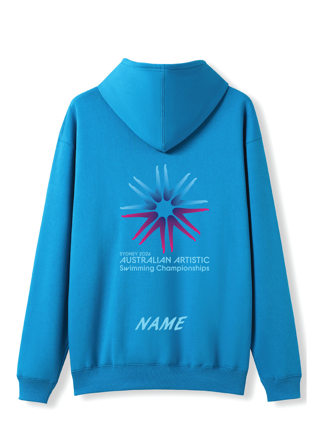 2026 Australian Artistic Swimming Championships Zip Thru Hoodie - Ocean Blue