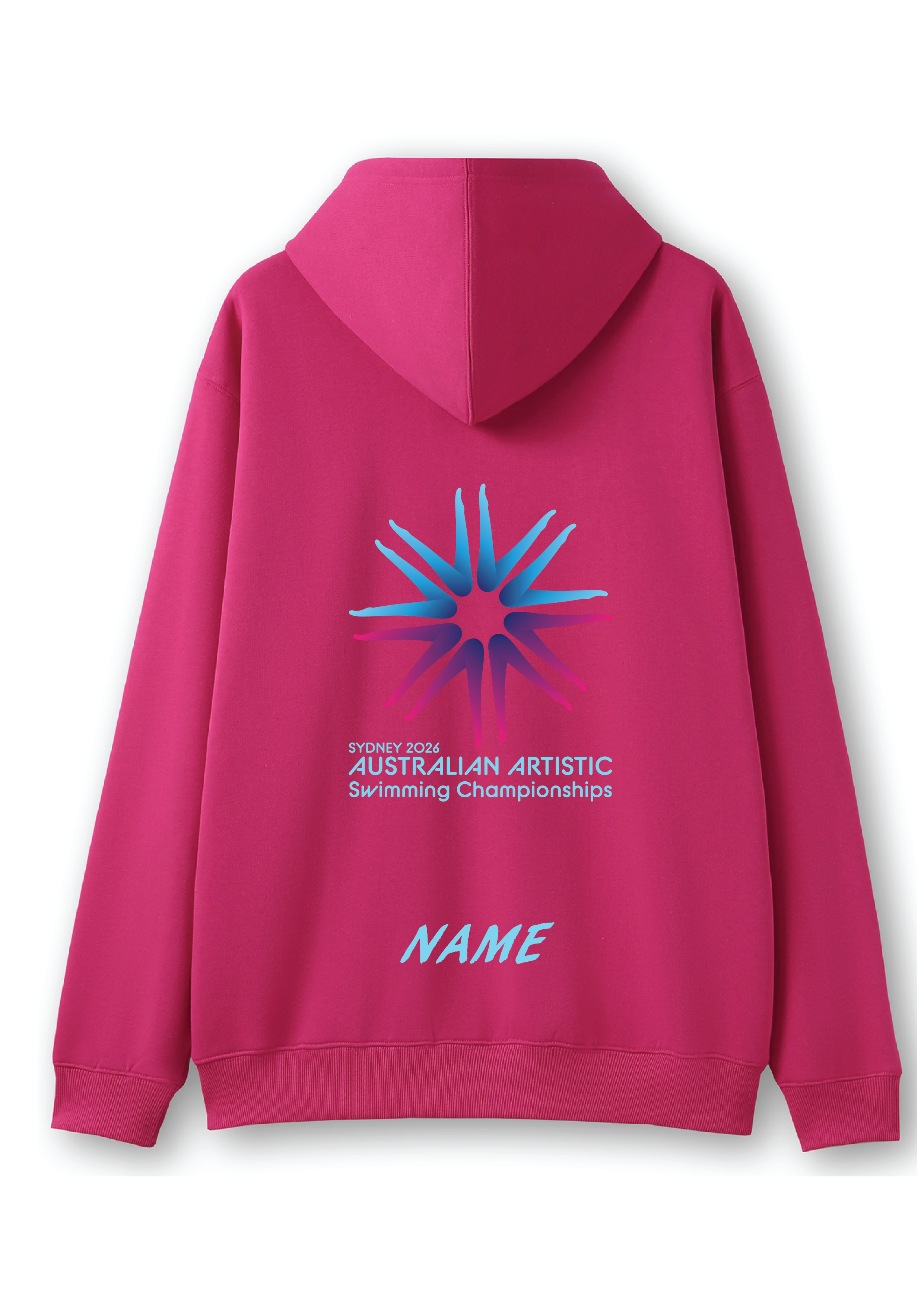 2026 Australian Artistic Swimming Championships Zip Thru Hoodie - Fuschia
