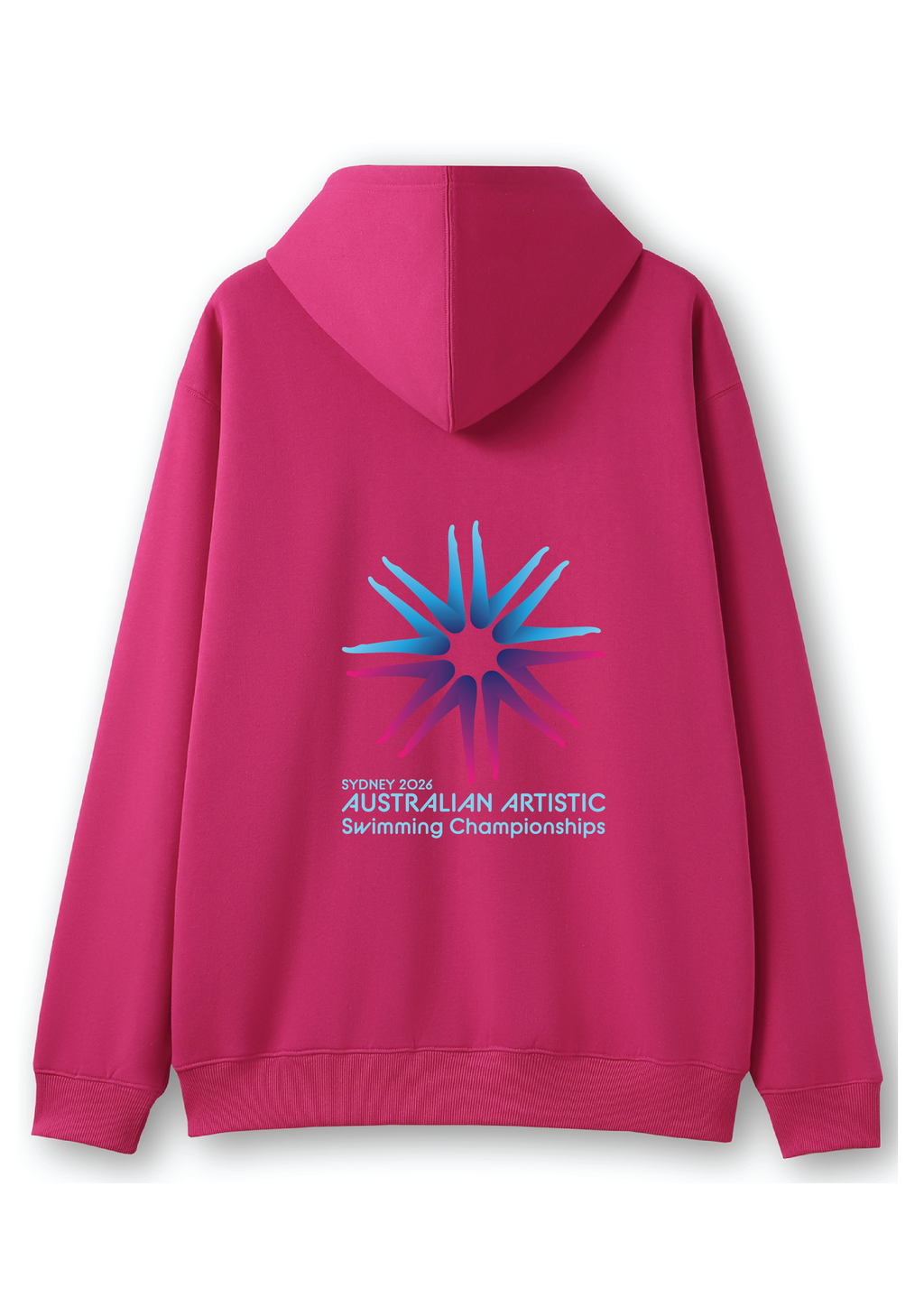 2026 Australian Artistic Swimming Championships Zip Thru Hoodie - Fuschia