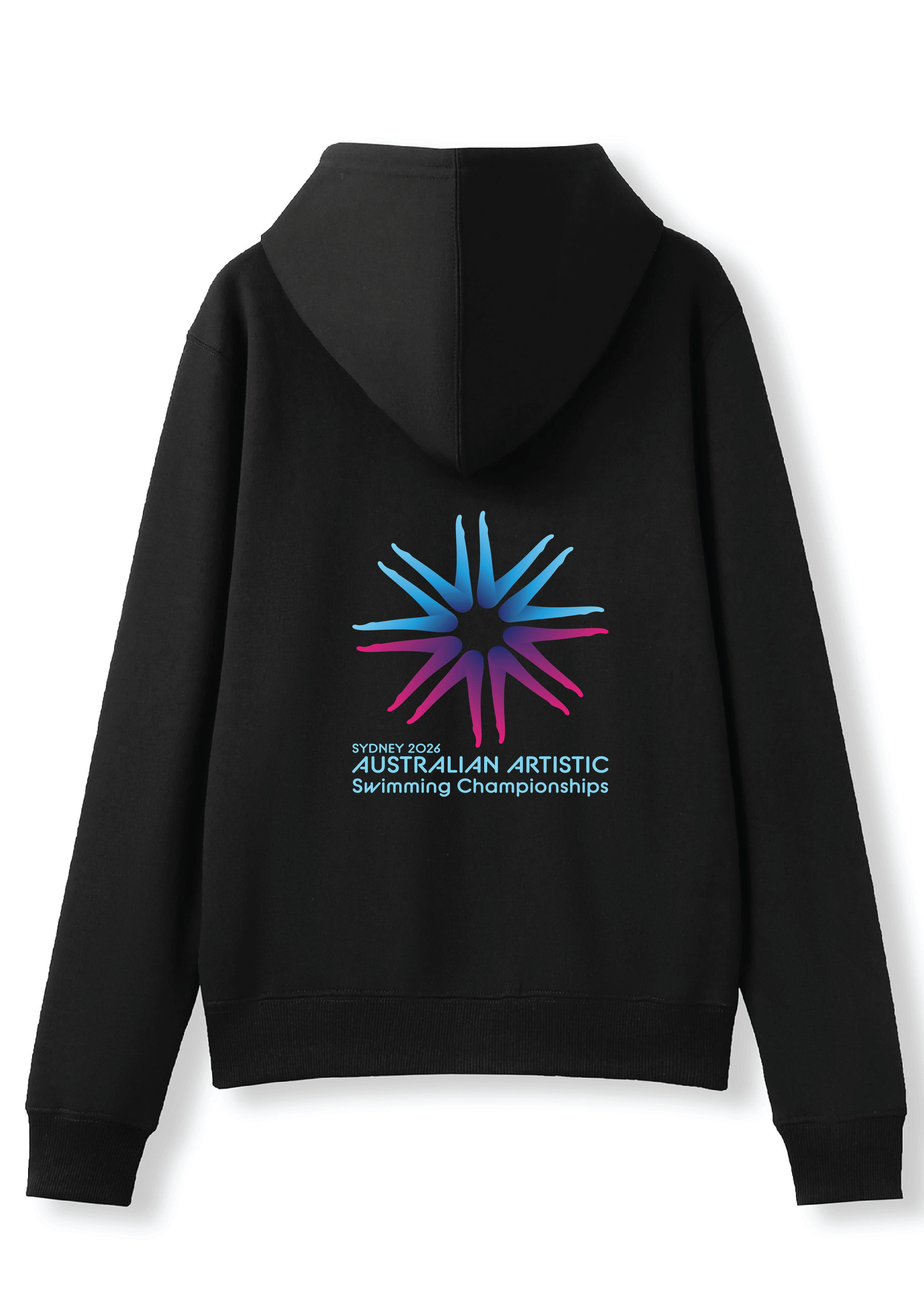 2026 Australian Artistic Swimming Championships Zip Thru Hoodie - Black