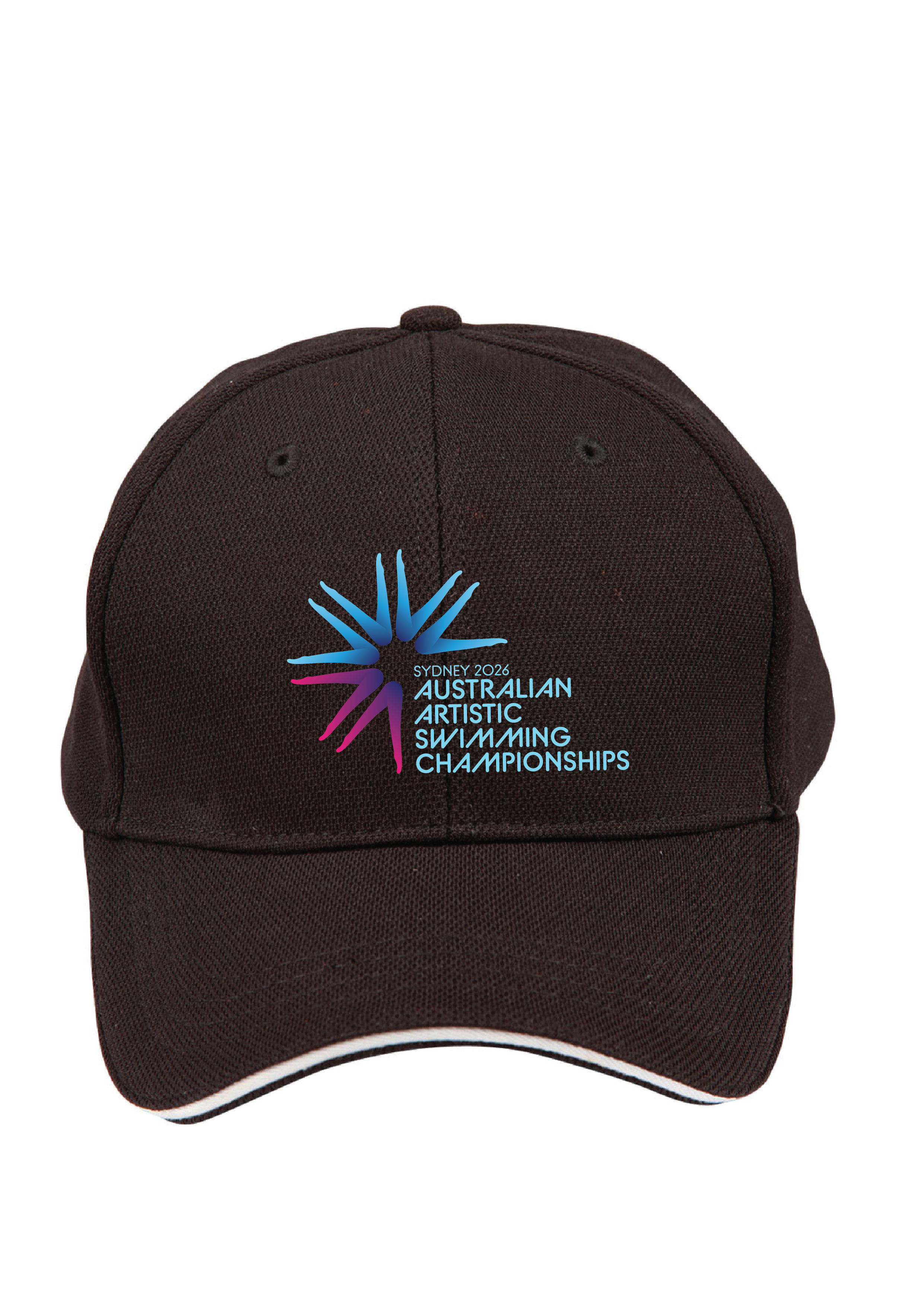 2026 AUSTRALIAN ARTISTIC SWIMMING CHAMPIONSHIP PEAK CAP - BLACK