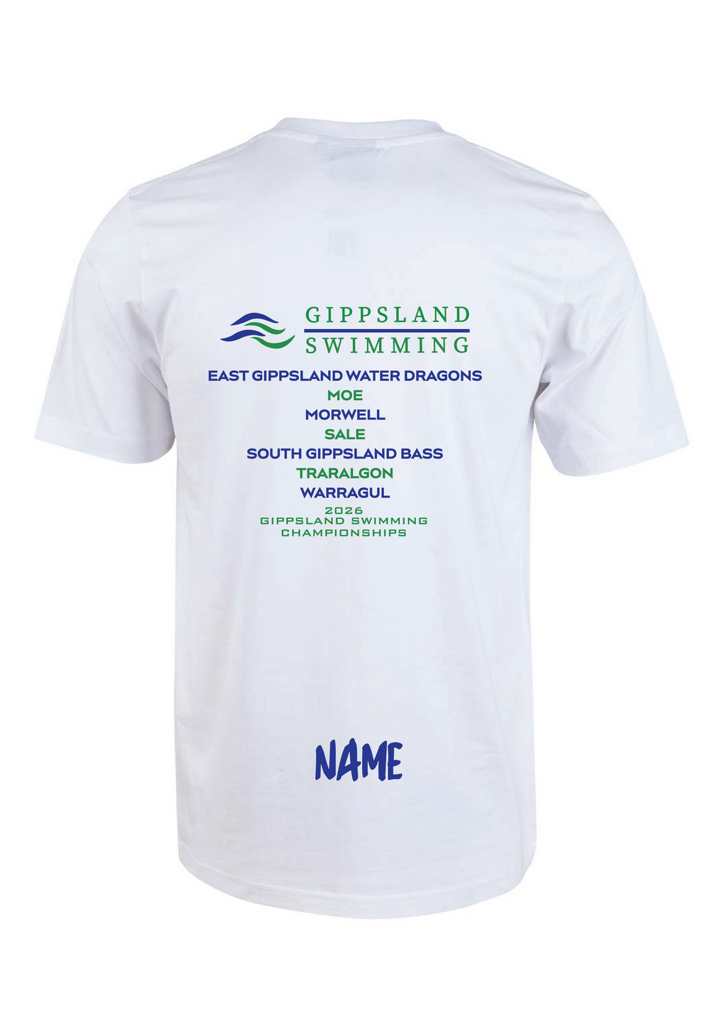 2026 GIPPSLAND CHAMPIONSHIPS SHORT SLEEVE TEE - WHITE