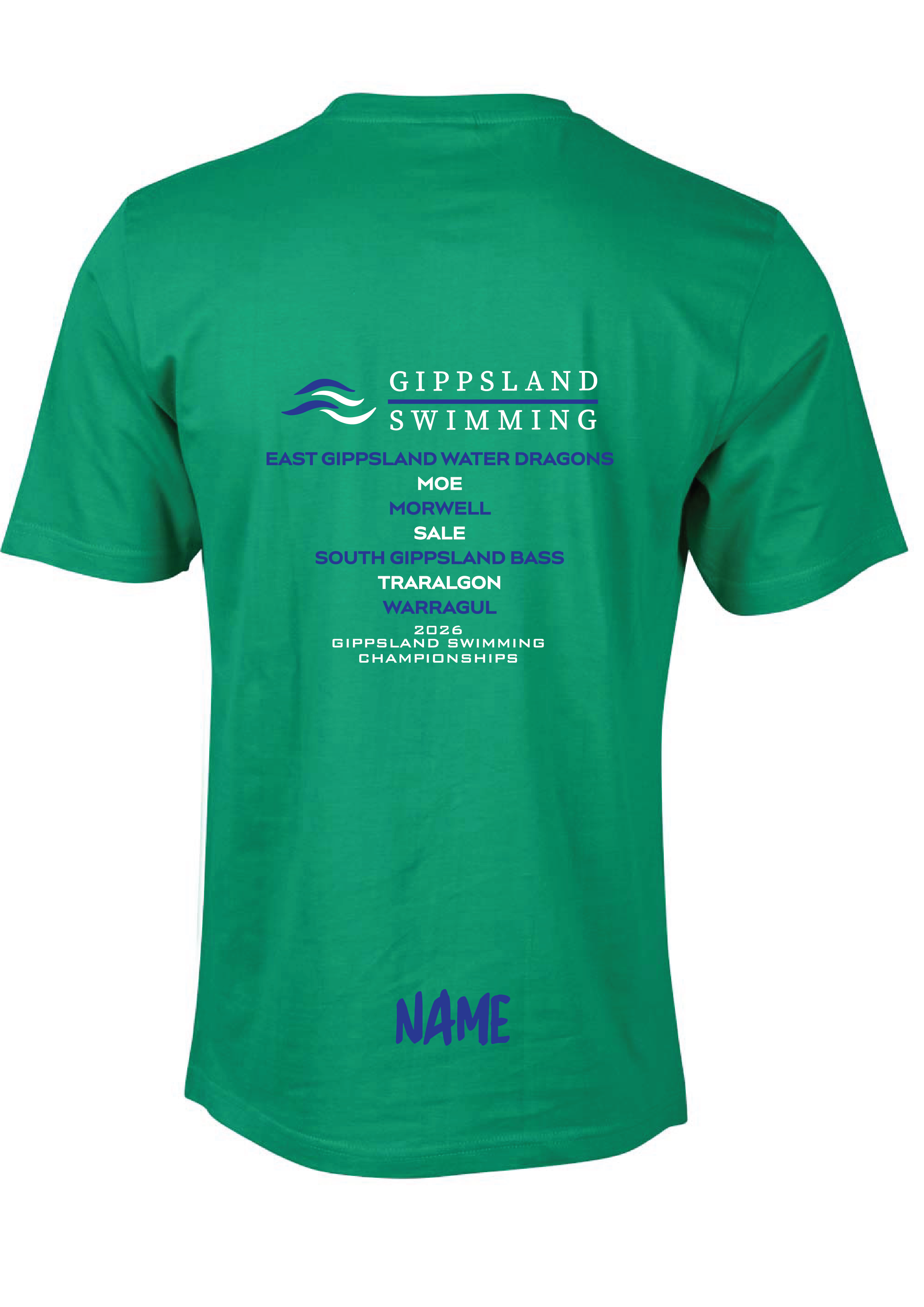 2026 GIPPSLAND CHAMPIONSHIPS SHORT SLEEVE TEE - GREEN