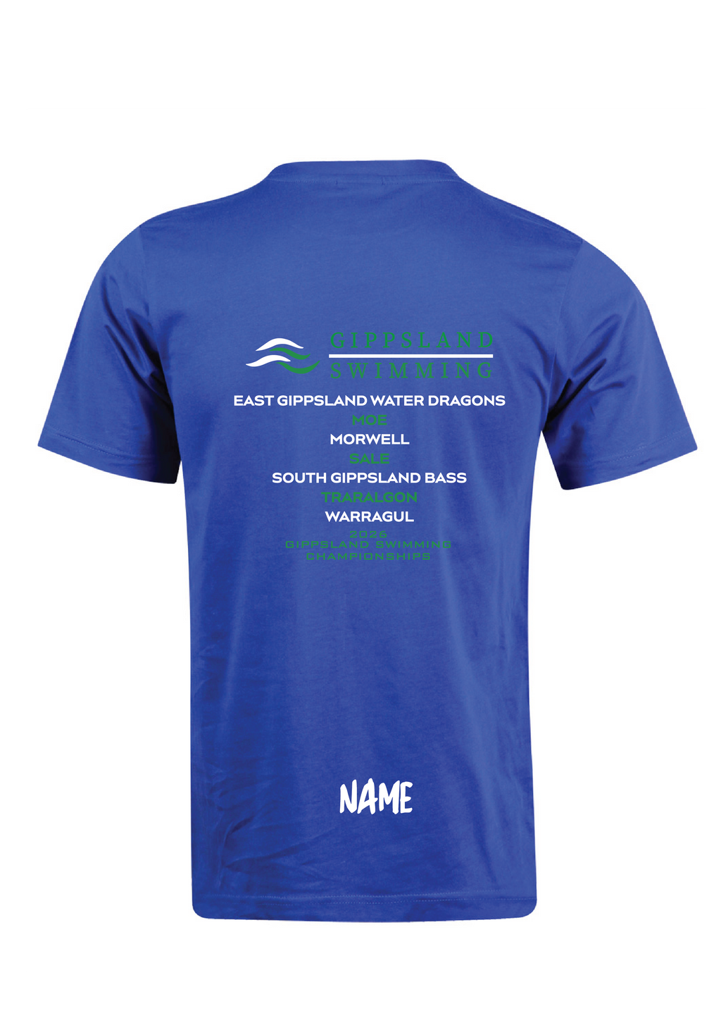 2026 GIPPSLAND CHAMPIONSHIPS SHORT SLEEVE TEE - BLUE