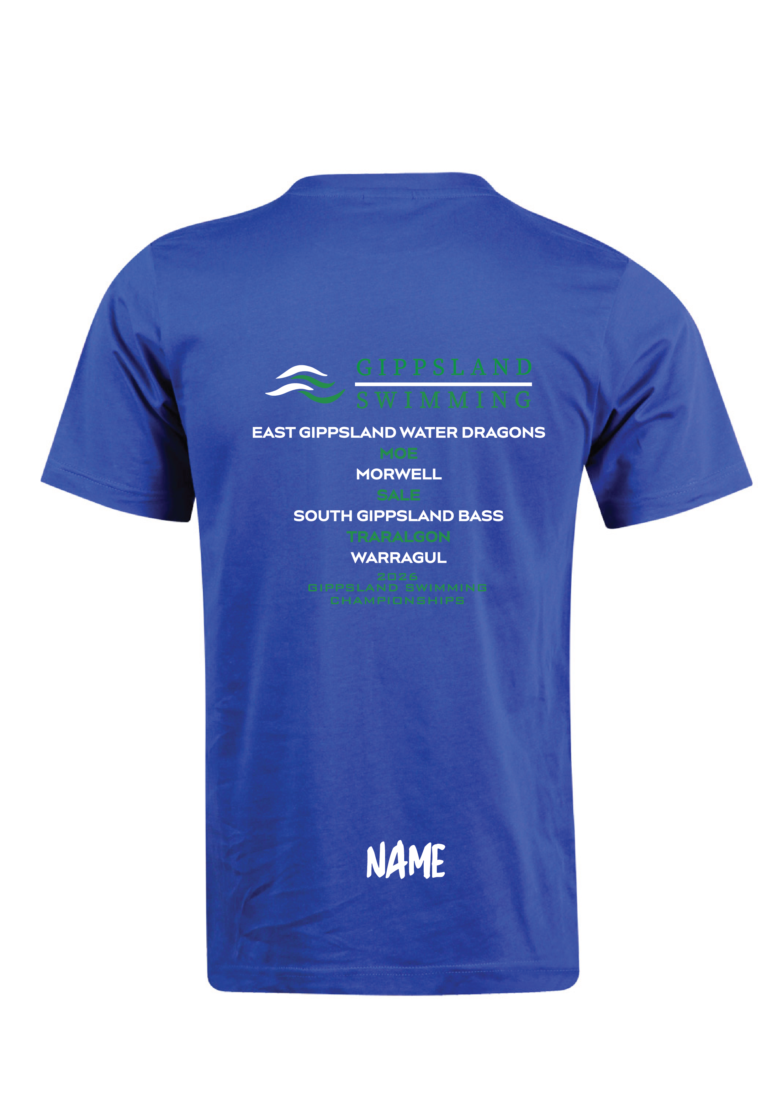 2026 GIPPSLAND CHAMPIONSHIPS SHORT SLEEVE TEE - BLUE