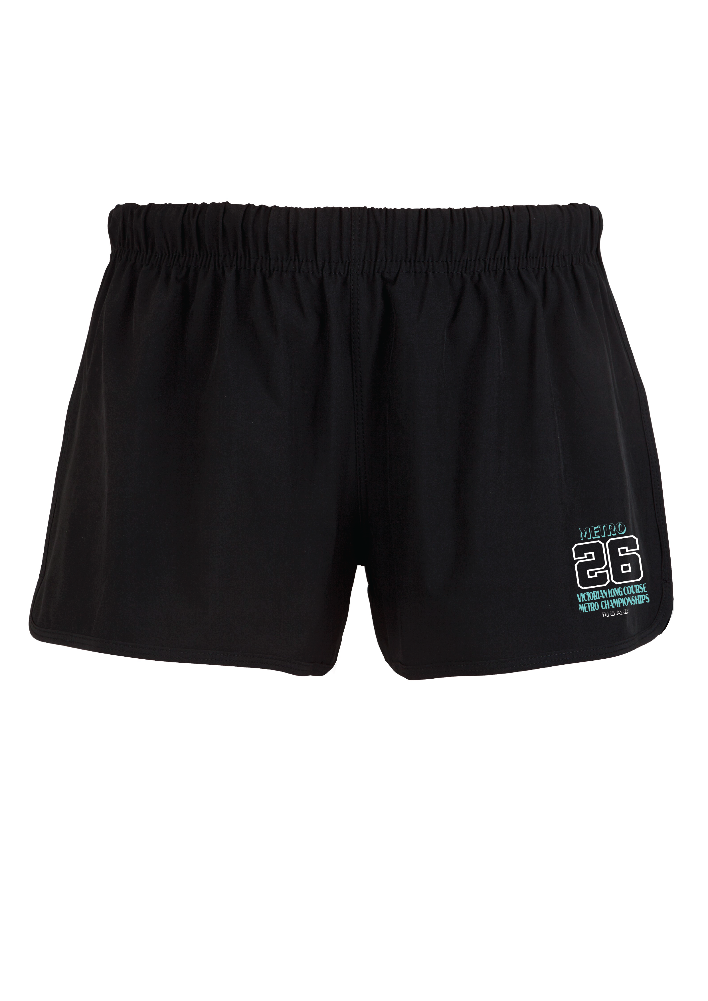 2026 VICTORIAN METRO LONG COURSE CHAMPIONSHIP -  WOMENS SHORTS - BLACK