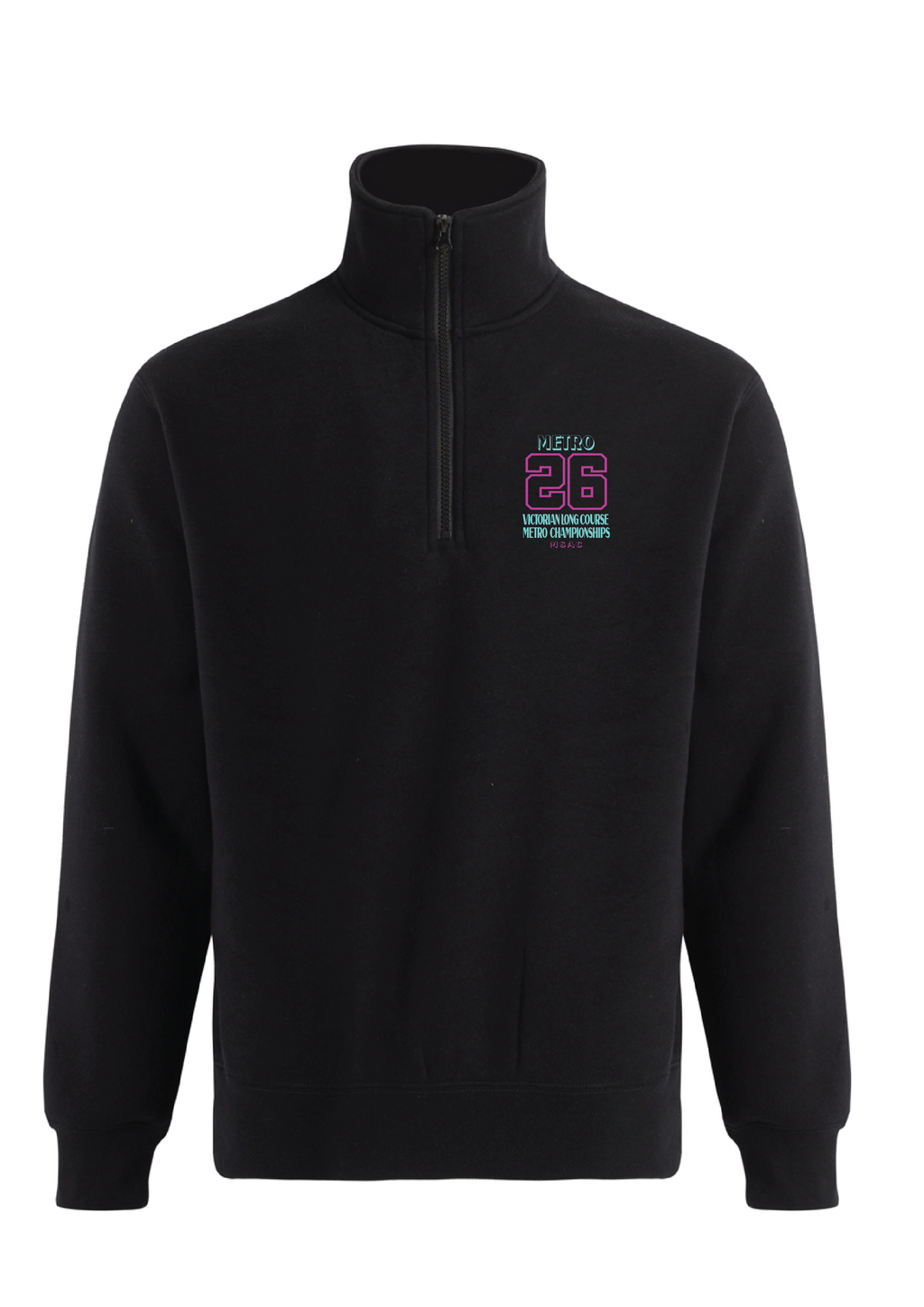 2026 VICTORIAN METRO LONG COURSE CHAMPIONSHIP 1/4 ZIP SWEAT TOP - BLACK