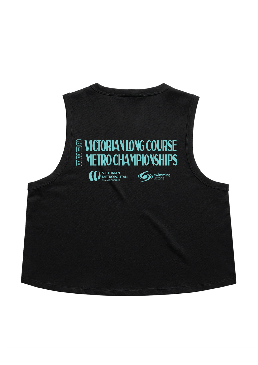 2026 VICTORIAN METRO LONG COURSE CHAMPIONSHIP CROP TANK - BLACK