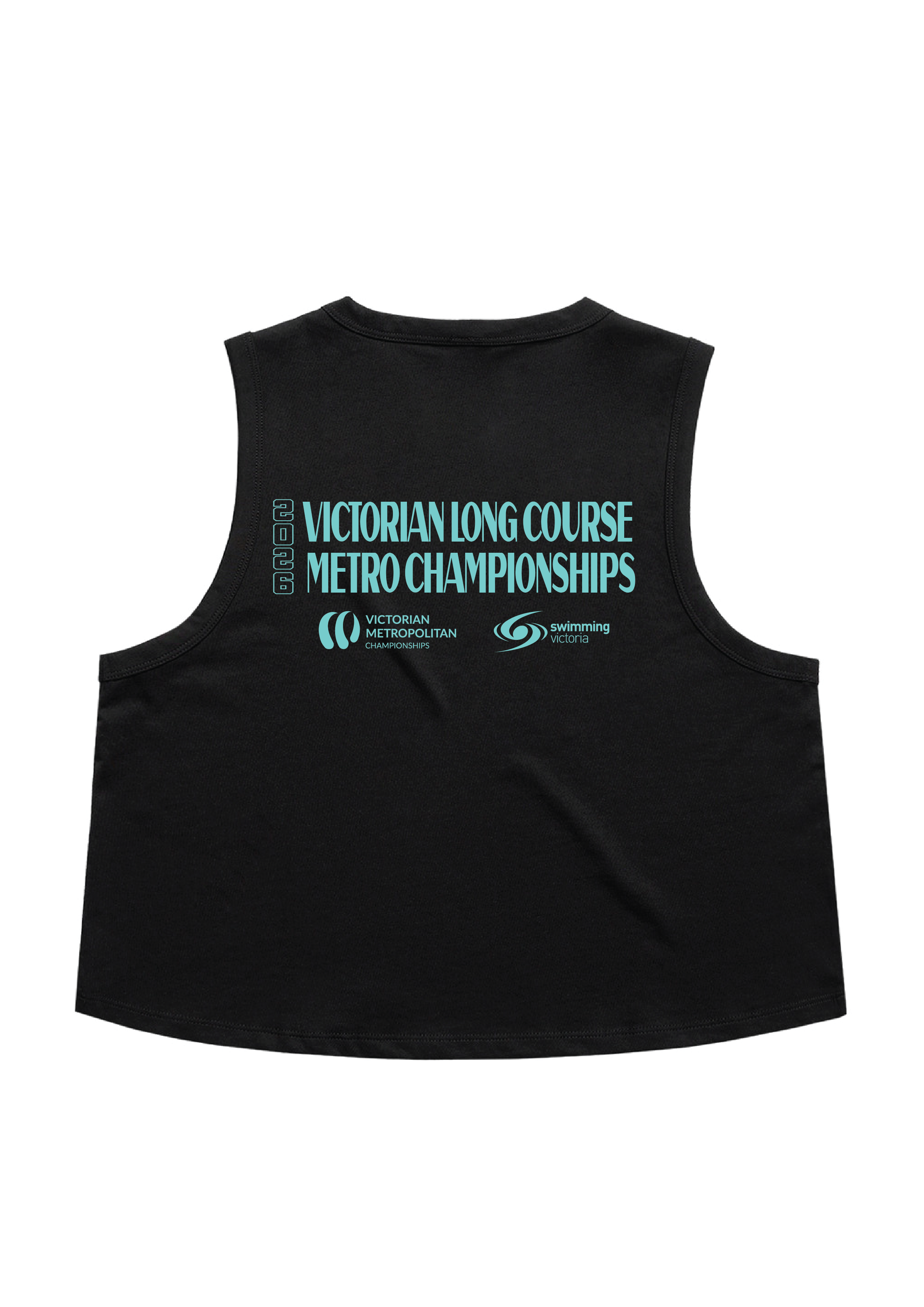 2026 VICTORIAN METRO LONG COURSE CHAMPIONSHIP CROP TANK - BLACK