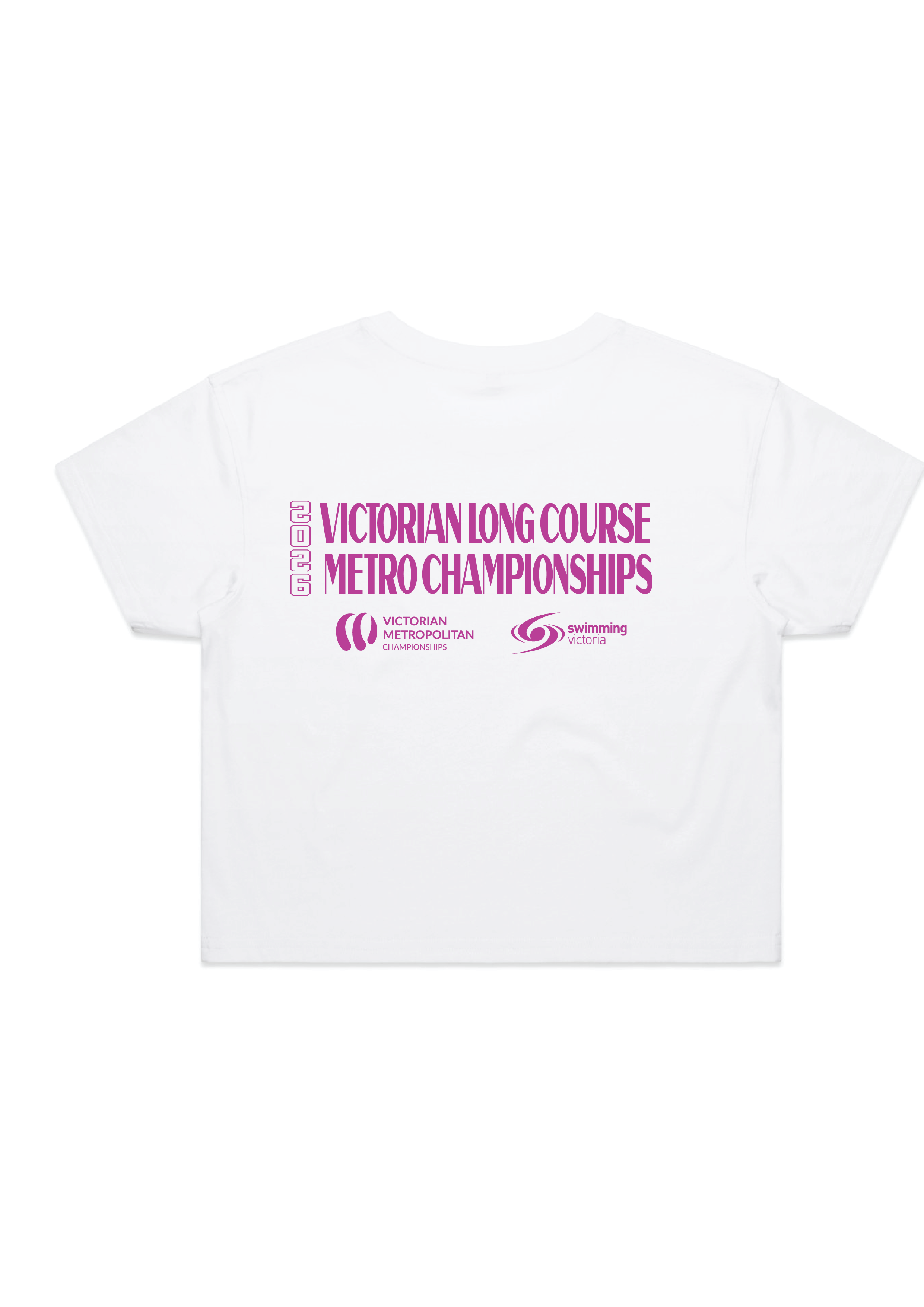 2026 VICTORIAN COUNTRY LONG COURSE CHAMPIONSHIP CROP SHORT SLEEVE TEE - WHITE (Copy)