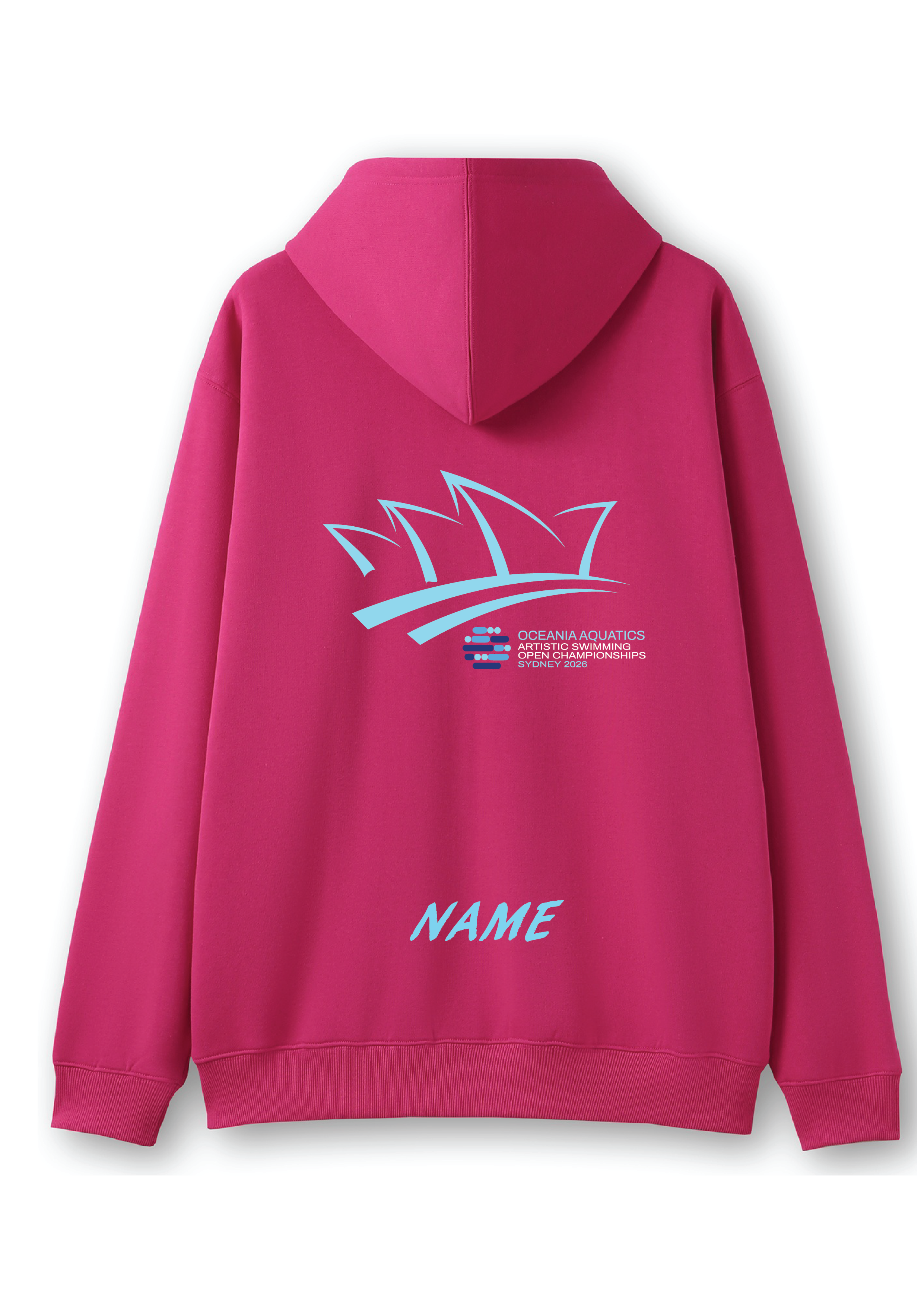 2026 Oceania Artistic Swimming Championships Zip Thru Hoodie - Fuchsia