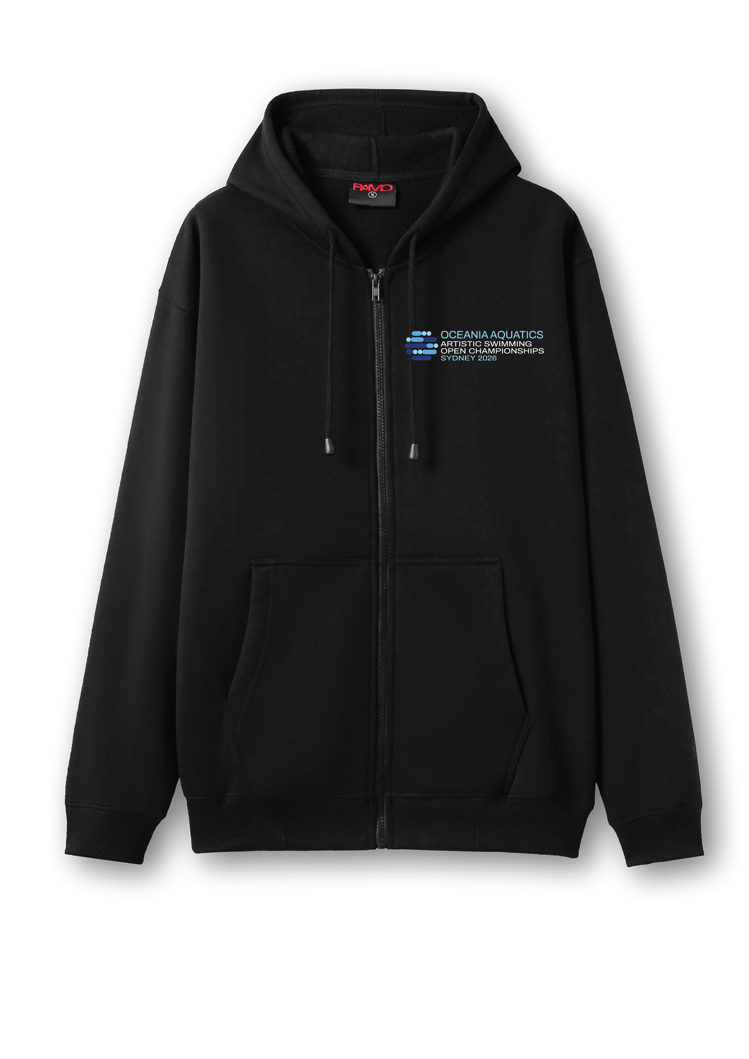 2026 Oceania Artistic Swimming Championships Zip Thru Hoodie - Black