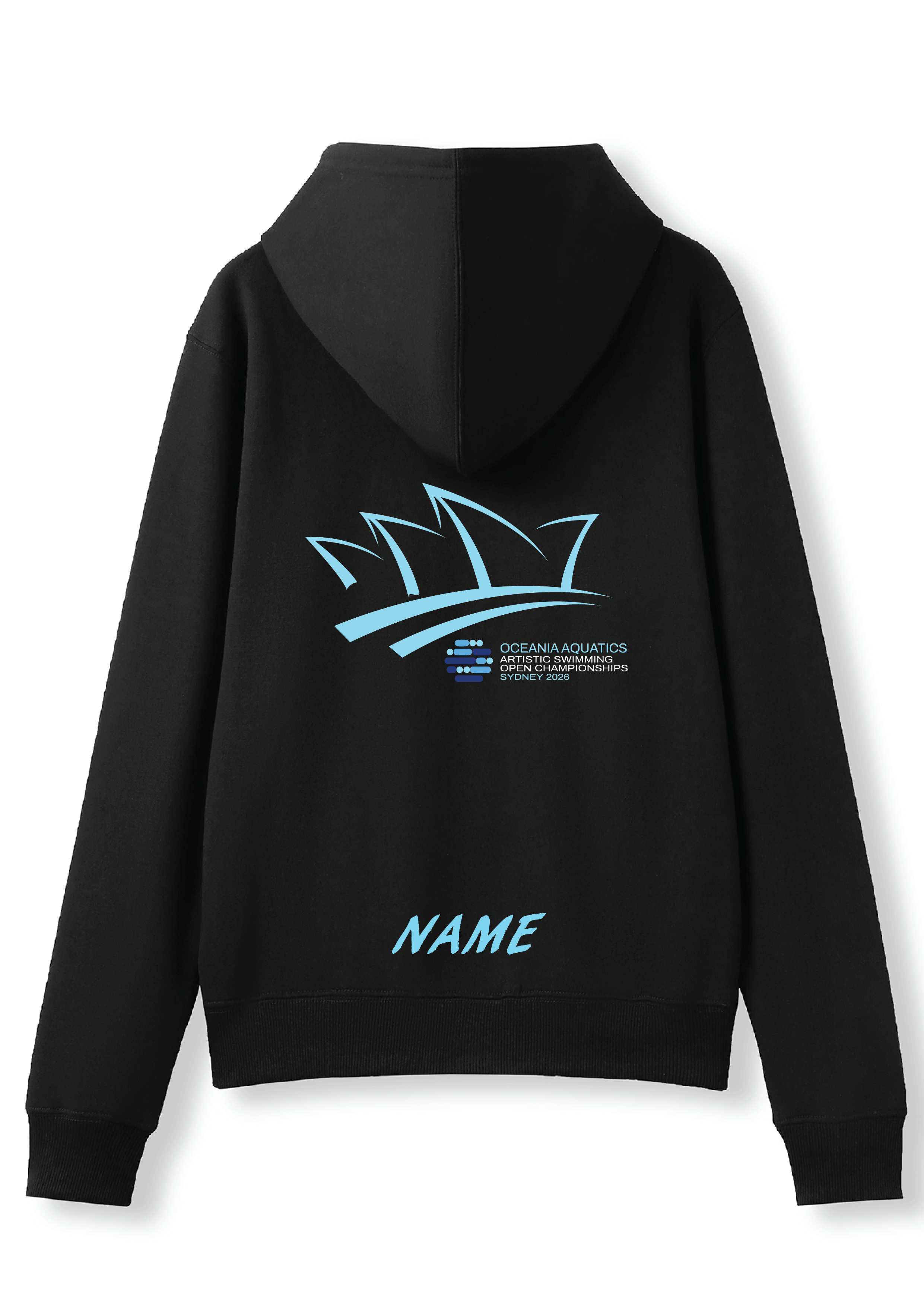 2026 Oceania Artistic Swimming Championships Zip Thru Hoodie - Black