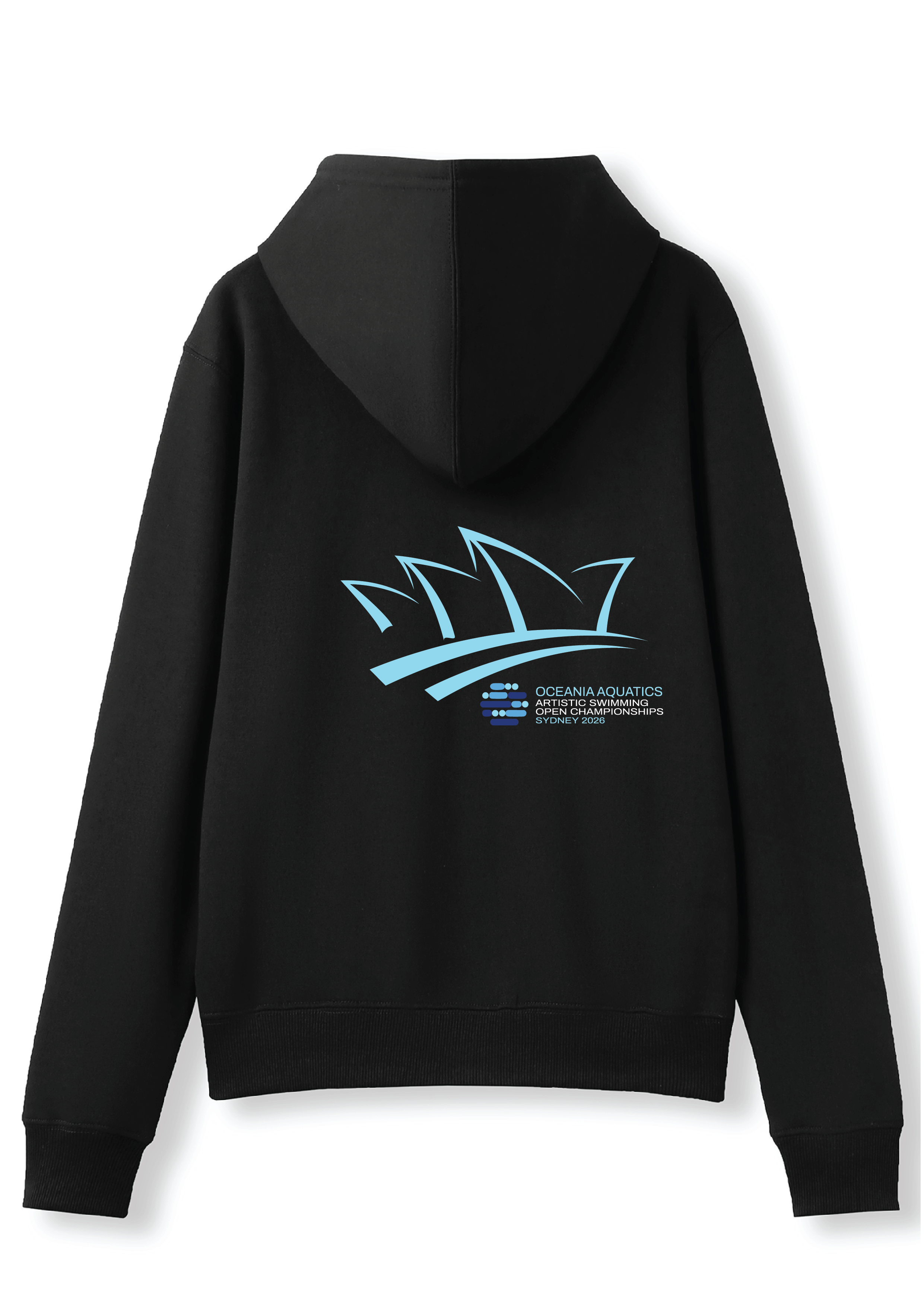 2026 Oceania Artistic Swimming Championships Zip Thru Hoodie - Black