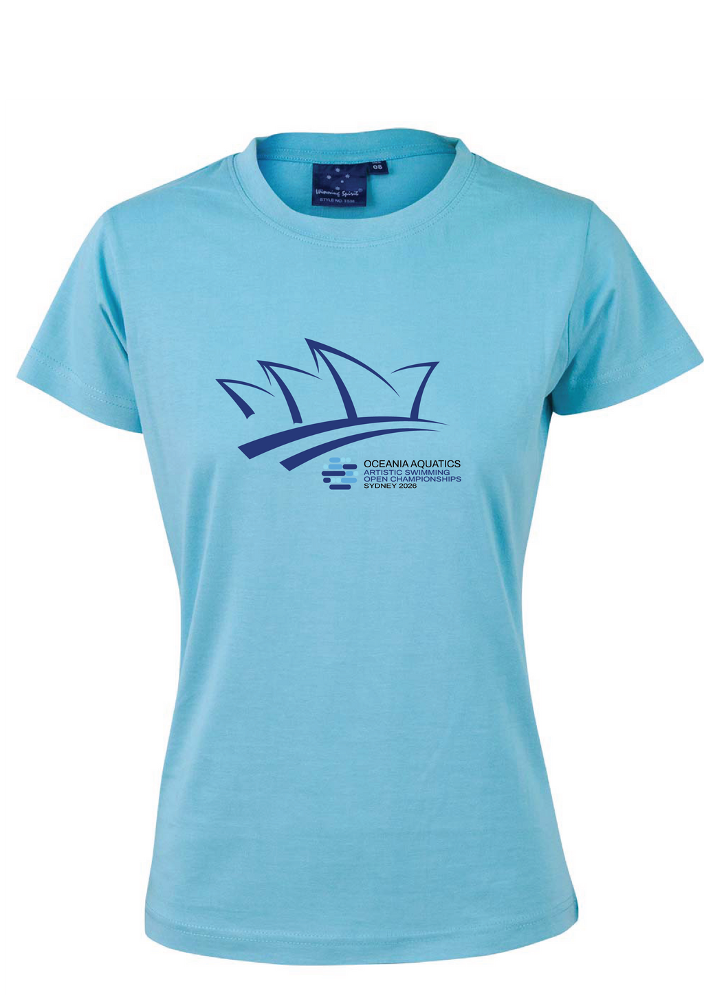 2026 Oceania Artistic Swimming Championships Tee Unisex & Women's Sizing - Pale Blue