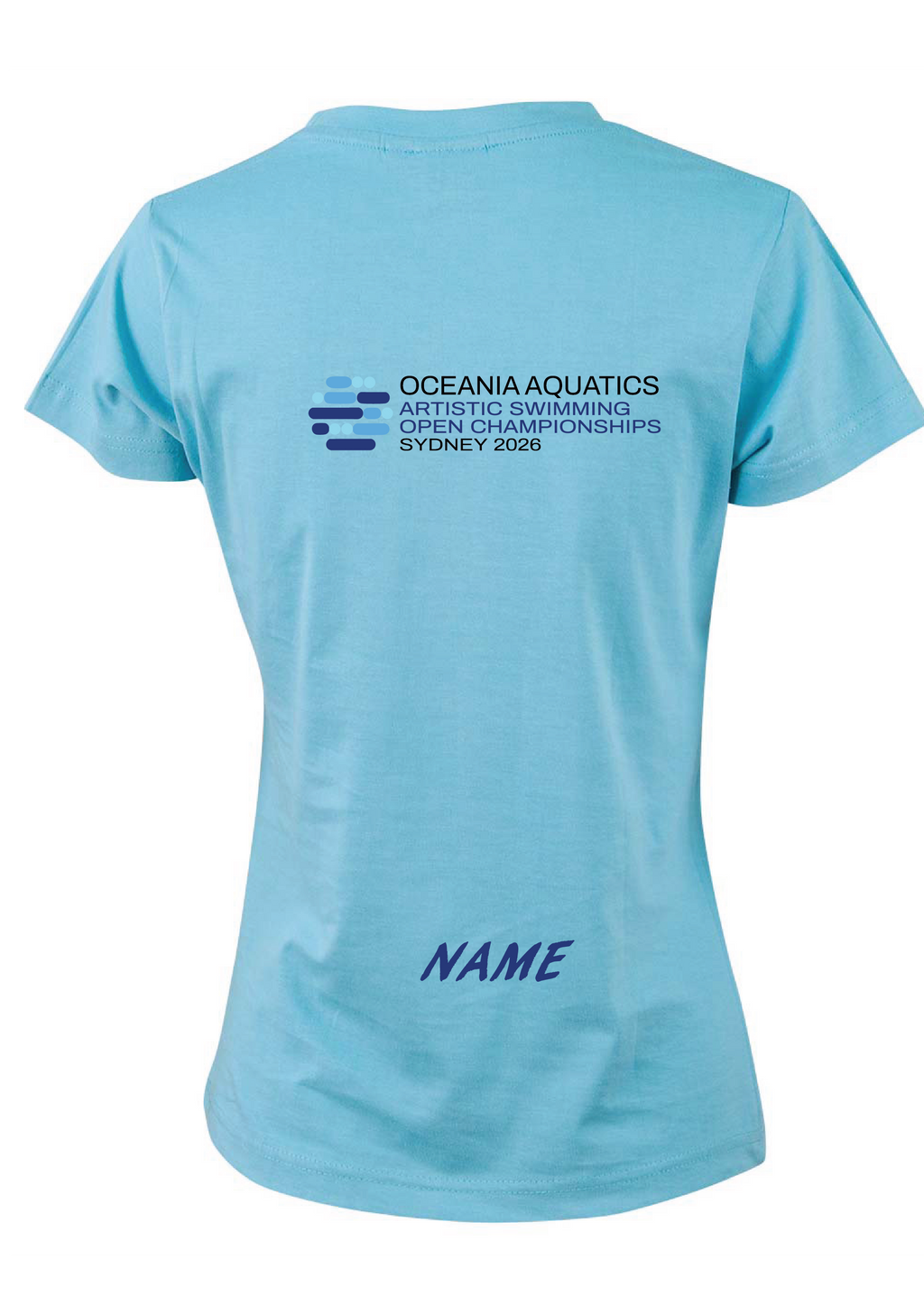 2026 Oceania Artistic Swimming Championships Tee Unisex & Women's Sizing - Pale Blue