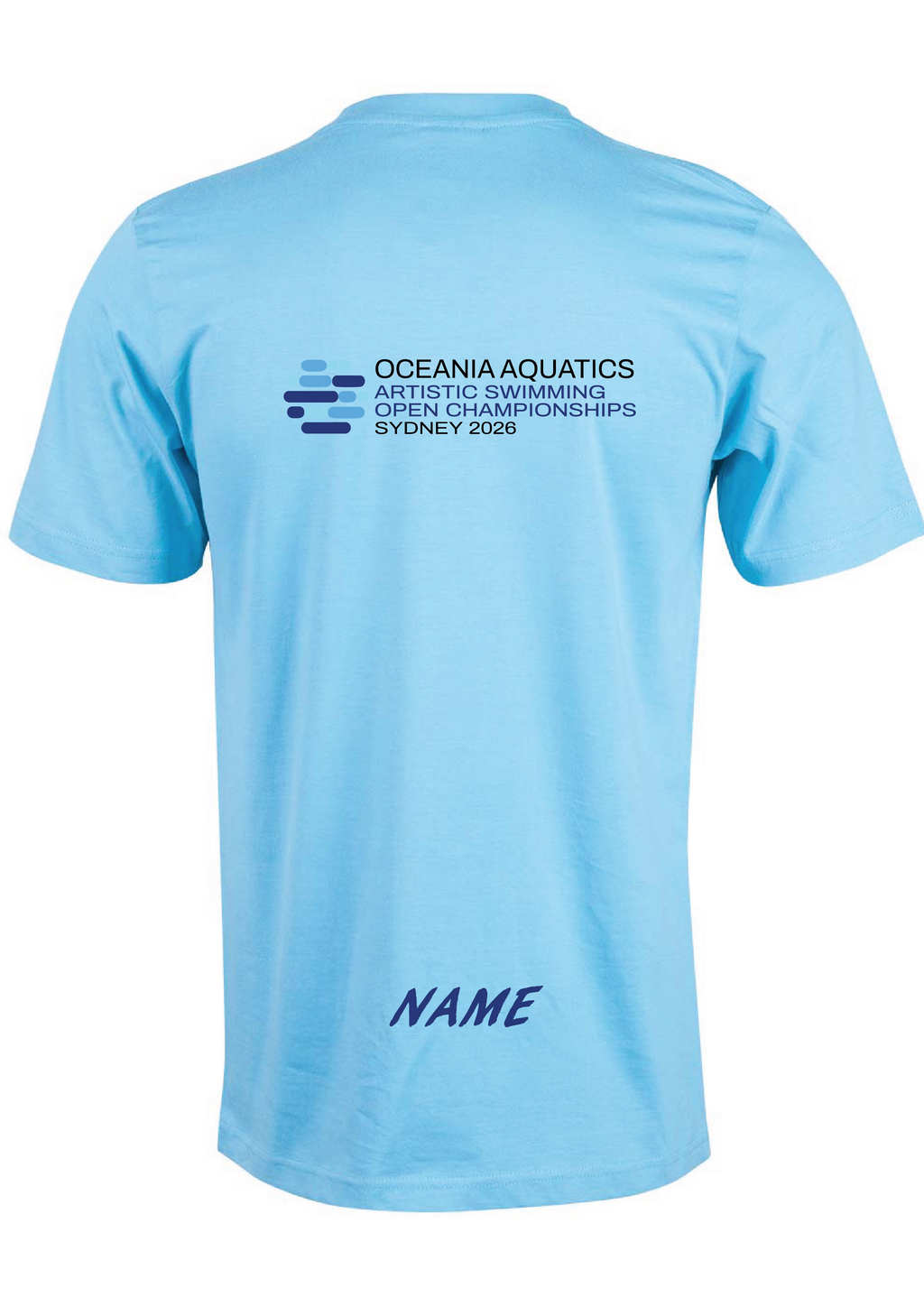 2026 Oceania Artistic Swimming Championships Tee Unisex & Women's Sizing - Pale Blue