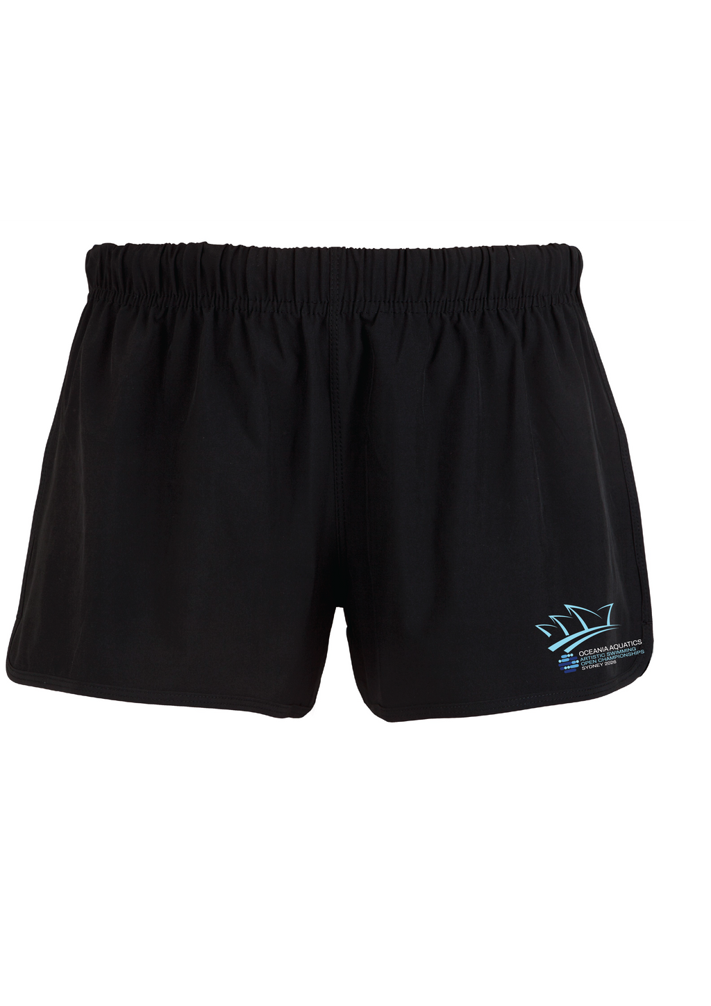 2026 OCEANIA ARTISTIC SWIMMING CHAMPIONSHIPS - WOMENS SHORTS - BLACK
