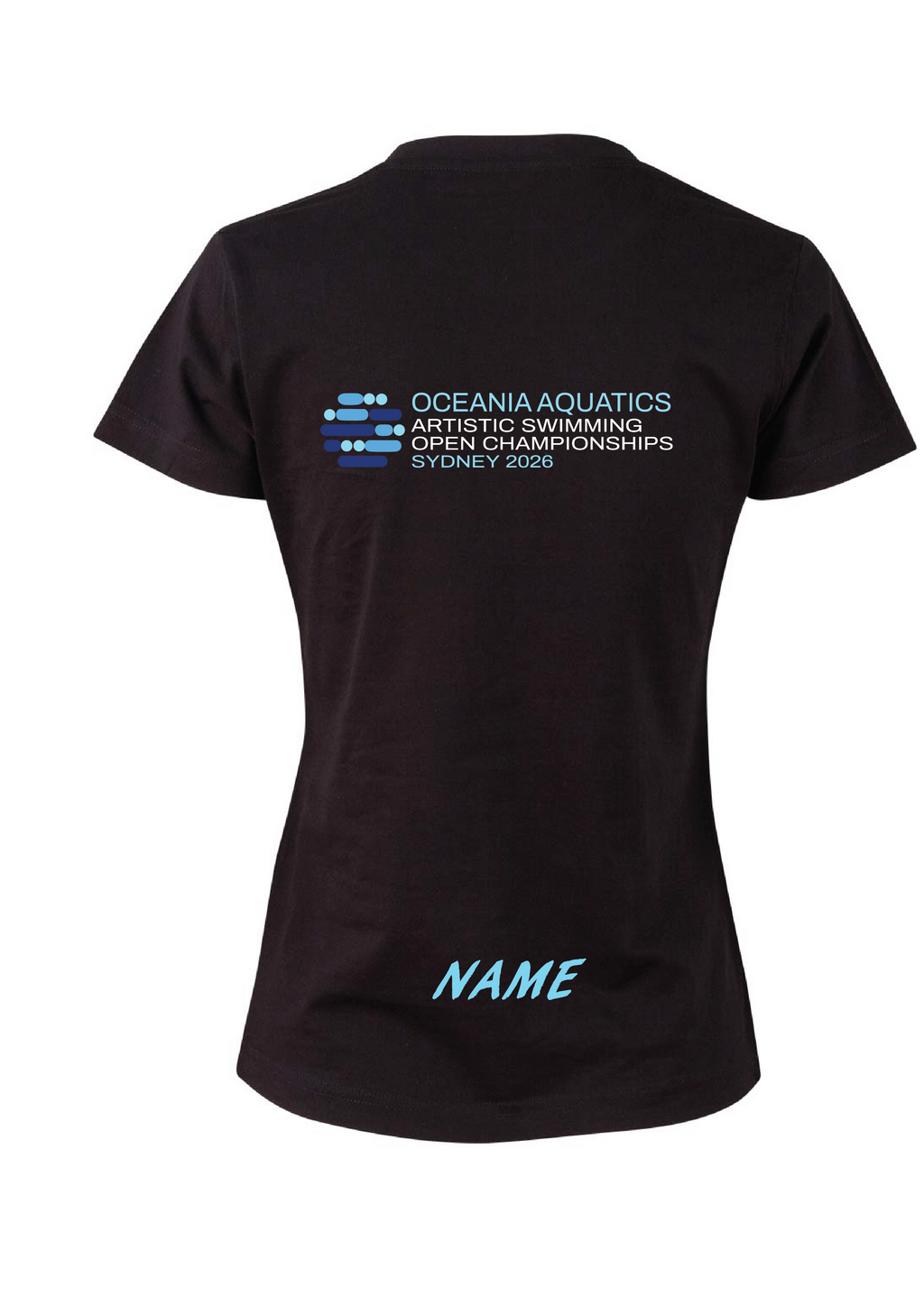 2026 Oceania Artistic Swimming Championships Tee Unisex & Women's Sizing - Black
