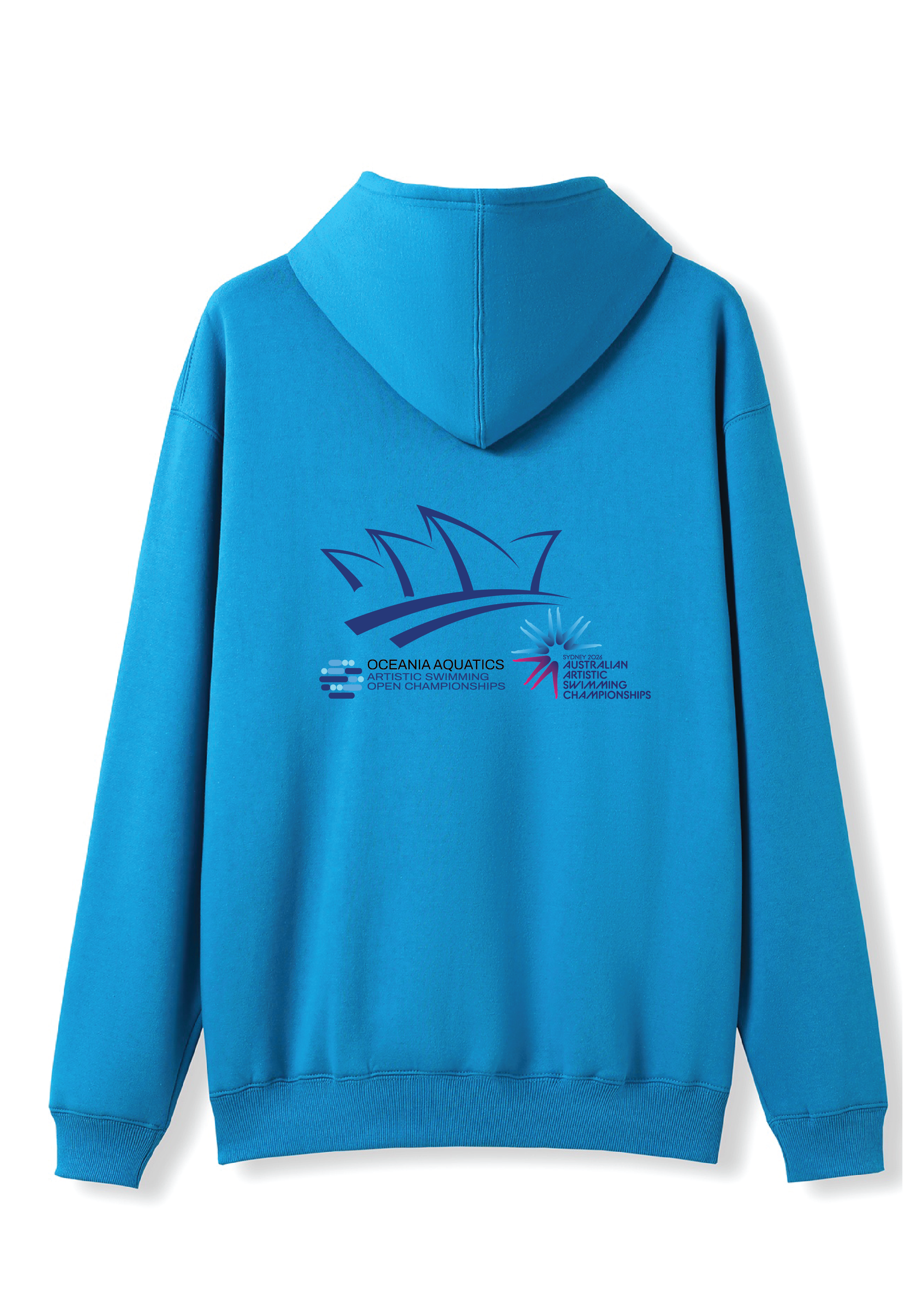 2026 Oceania Open & Australian Artistic Swimming Championships Zip Thru Hoodie - Ocean Blue
