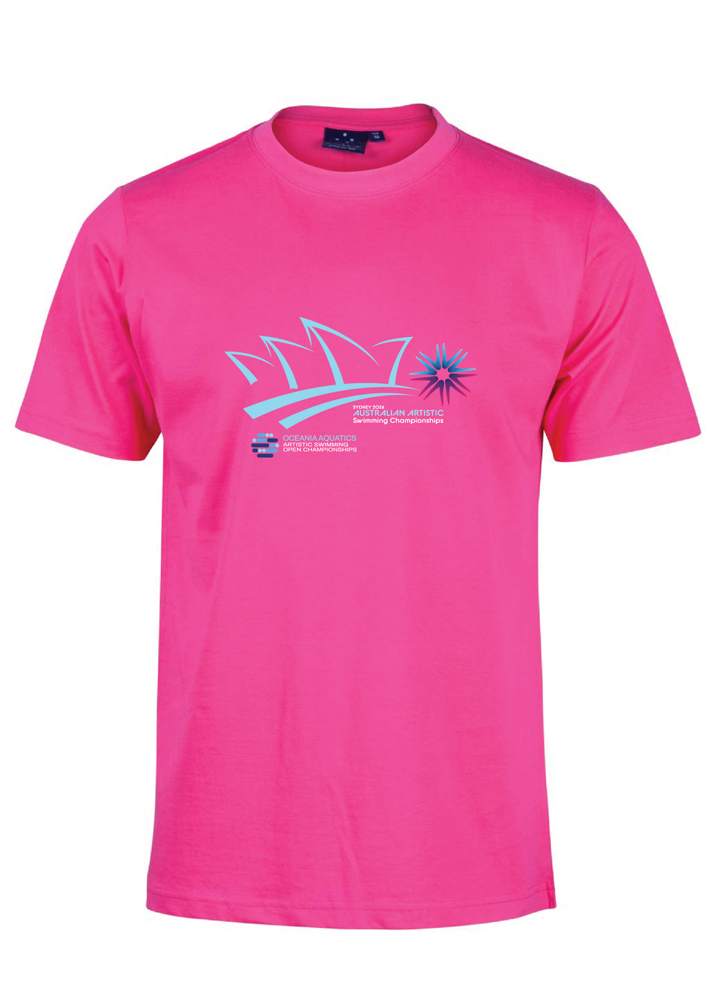 2026 Oceania Open & Australian Artistic Swimming Championships Tee Unisex & Women's Sizing - Fuchsia
