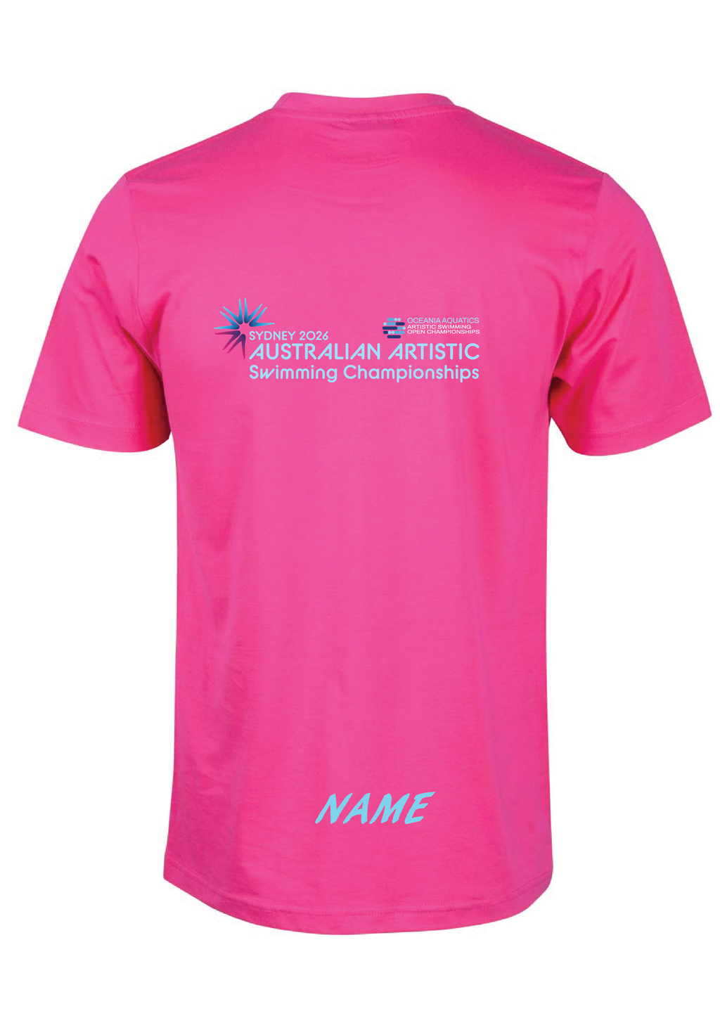 2026 Oceania Open & Australian Artistic Swimming Championships Tee Unisex & Women's Sizing - Fuchsia