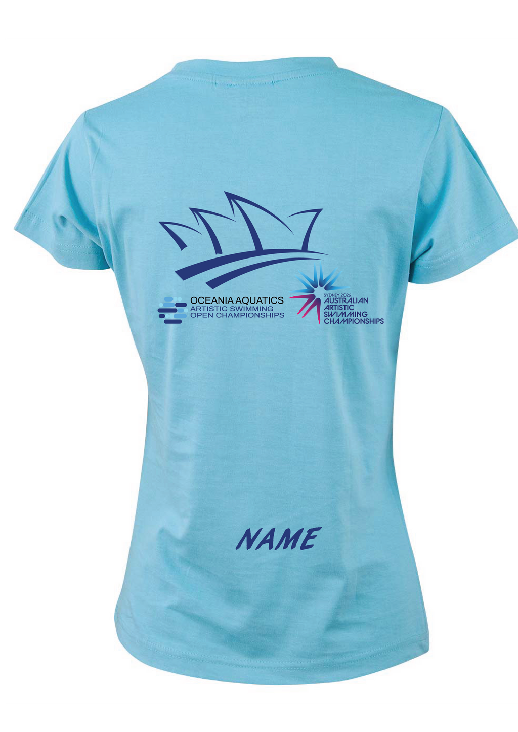 2026 Oceania Open & Australian Artistic Swimming Championships Tee Unisex & Women's Sizing - Pale Blue