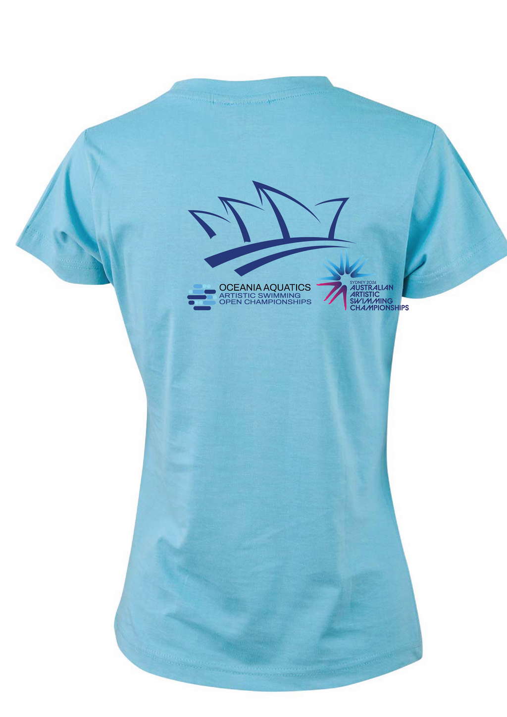 2026 Oceania Open & Australian Artistic Swimming Championships Tee Unisex & Women's Sizing - Pale Blue