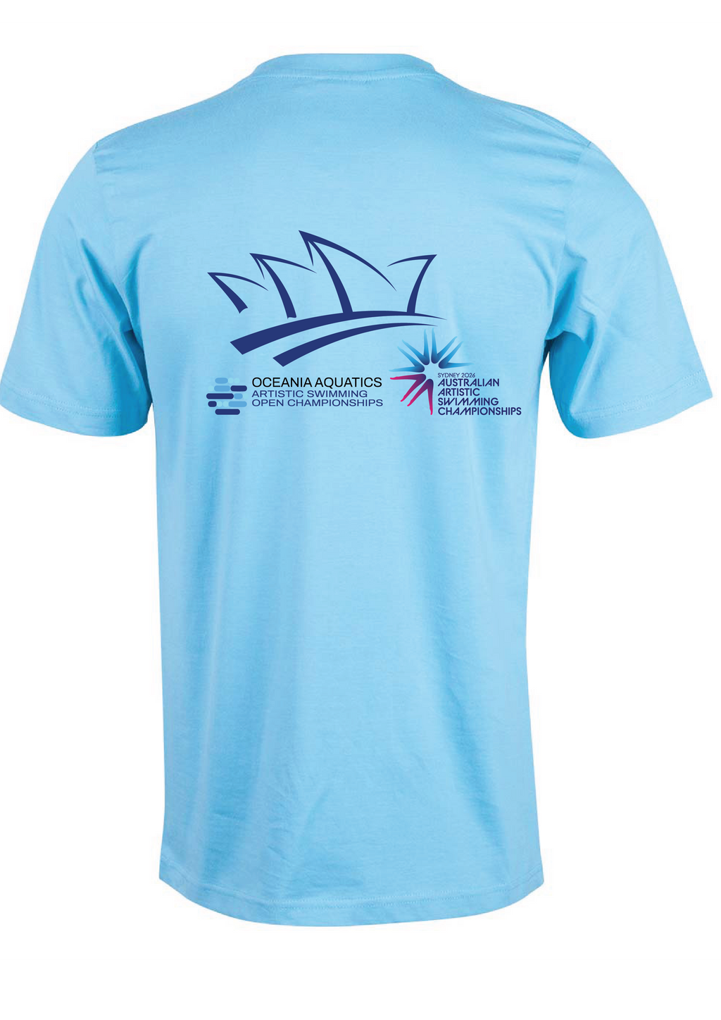 2026 Oceania Open & Australian Artistic Swimming Championships Tee Unisex & Women's Sizing - Pale Blue