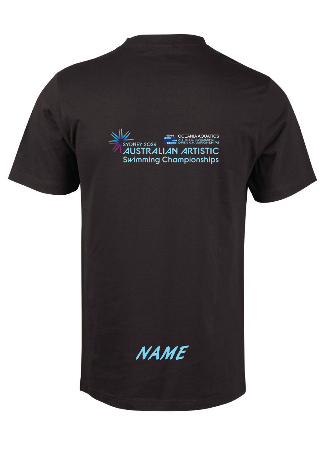 2026 Oceania Open & Australian Artistic Swimming Championships Tee Unisex & Women's Sizing - Black