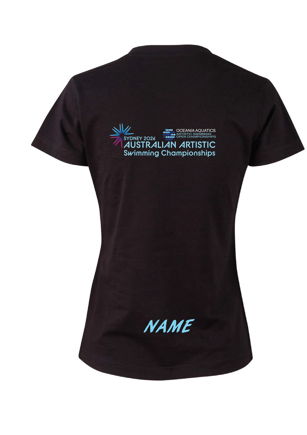 2026 Oceania Open & Australian Artistic Swimming Championships Tee Unisex & Women's Sizing - Black