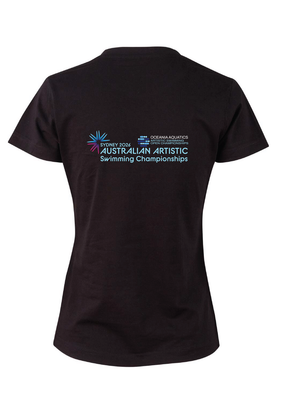 2026 Oceania Open & Australian Artistic Swimming Championships Tee Unisex & Women's Sizing - Black