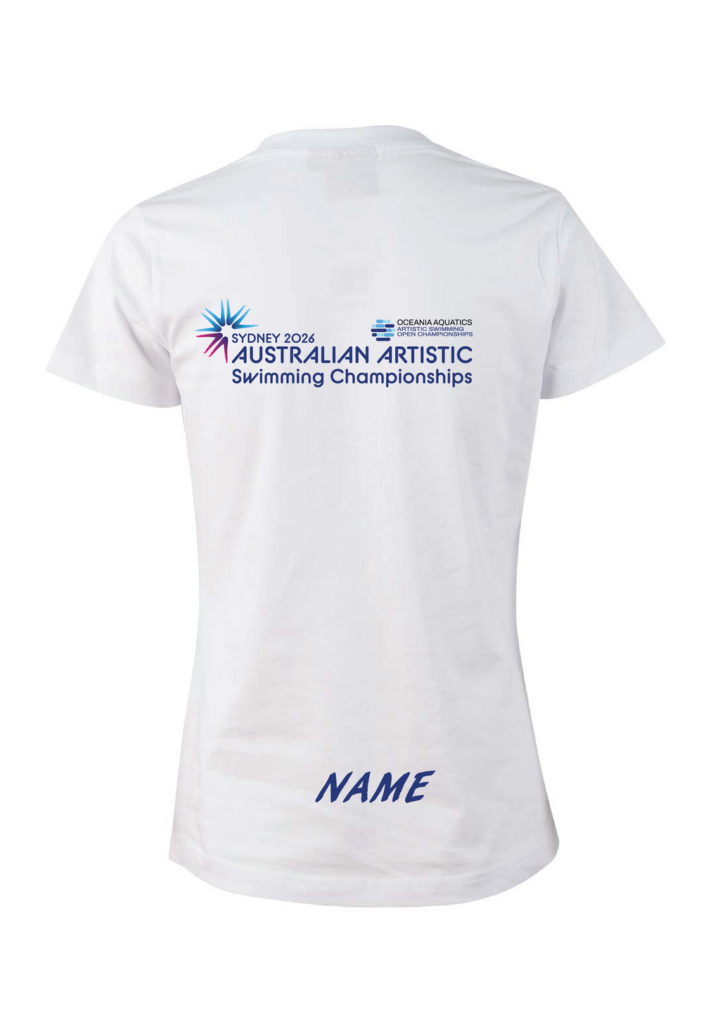 2026 Oceania Open & Australian Artistic Swimming Championships Tee Unisex & Women's Sizing - White