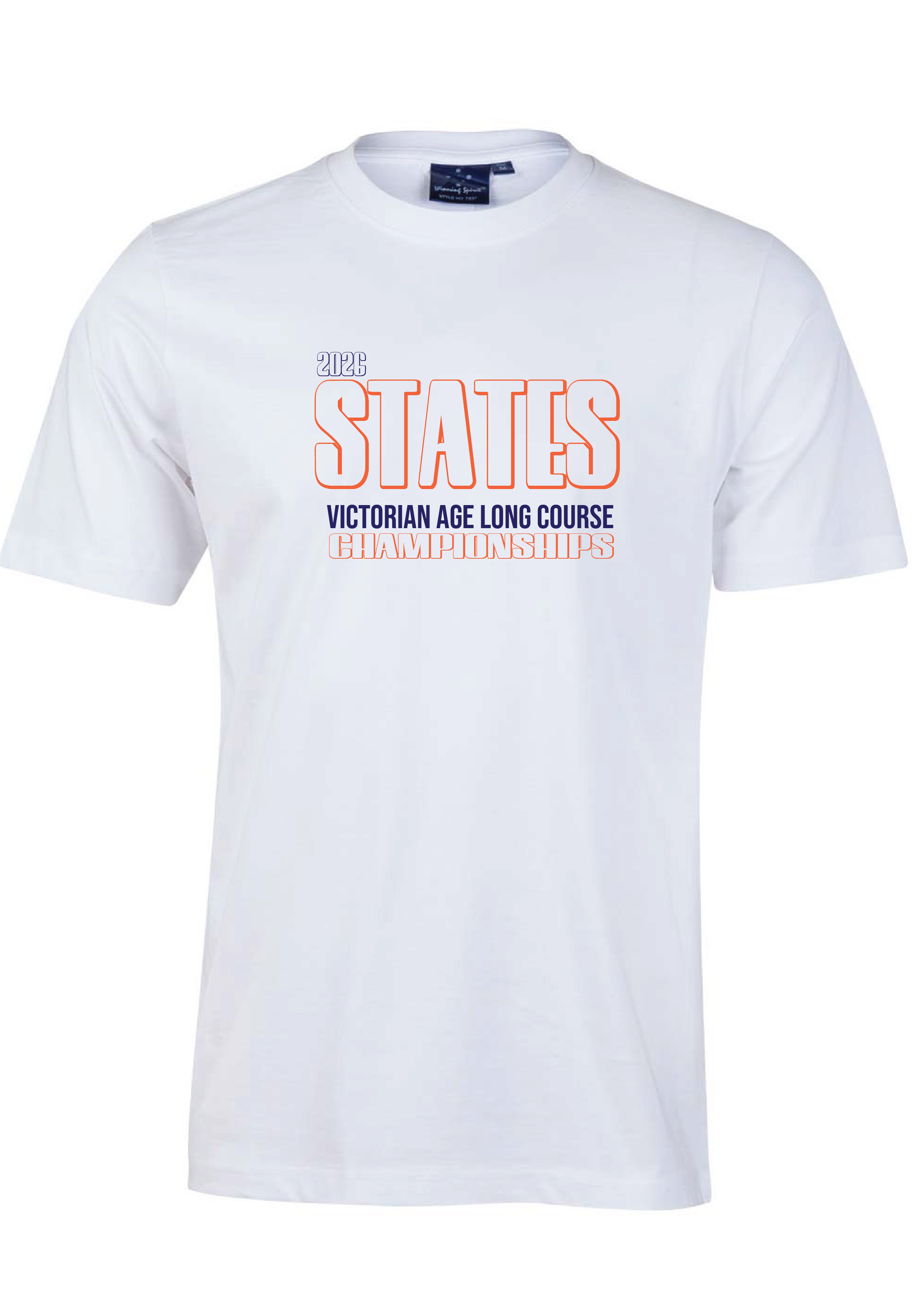 2026 VICTORIAN AGE LONG COURSE CHAMPIONSHIPS SHORT SLEEVE TEE - WHITE