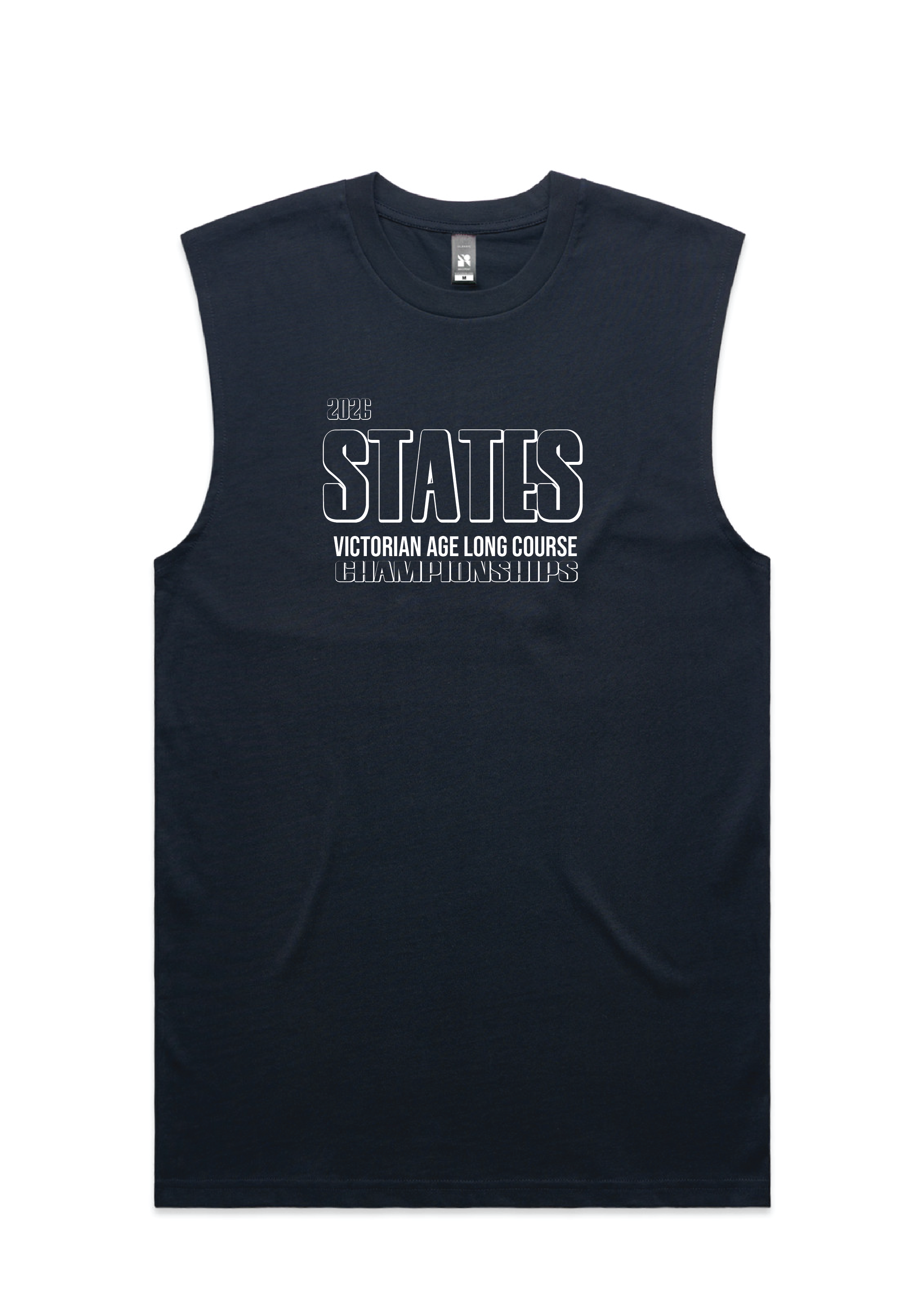 2026 VICTORIAN AGE LONG COURSE CHAMPIONSHIPS SLEEVELESS TANK UNISEX - NAVY