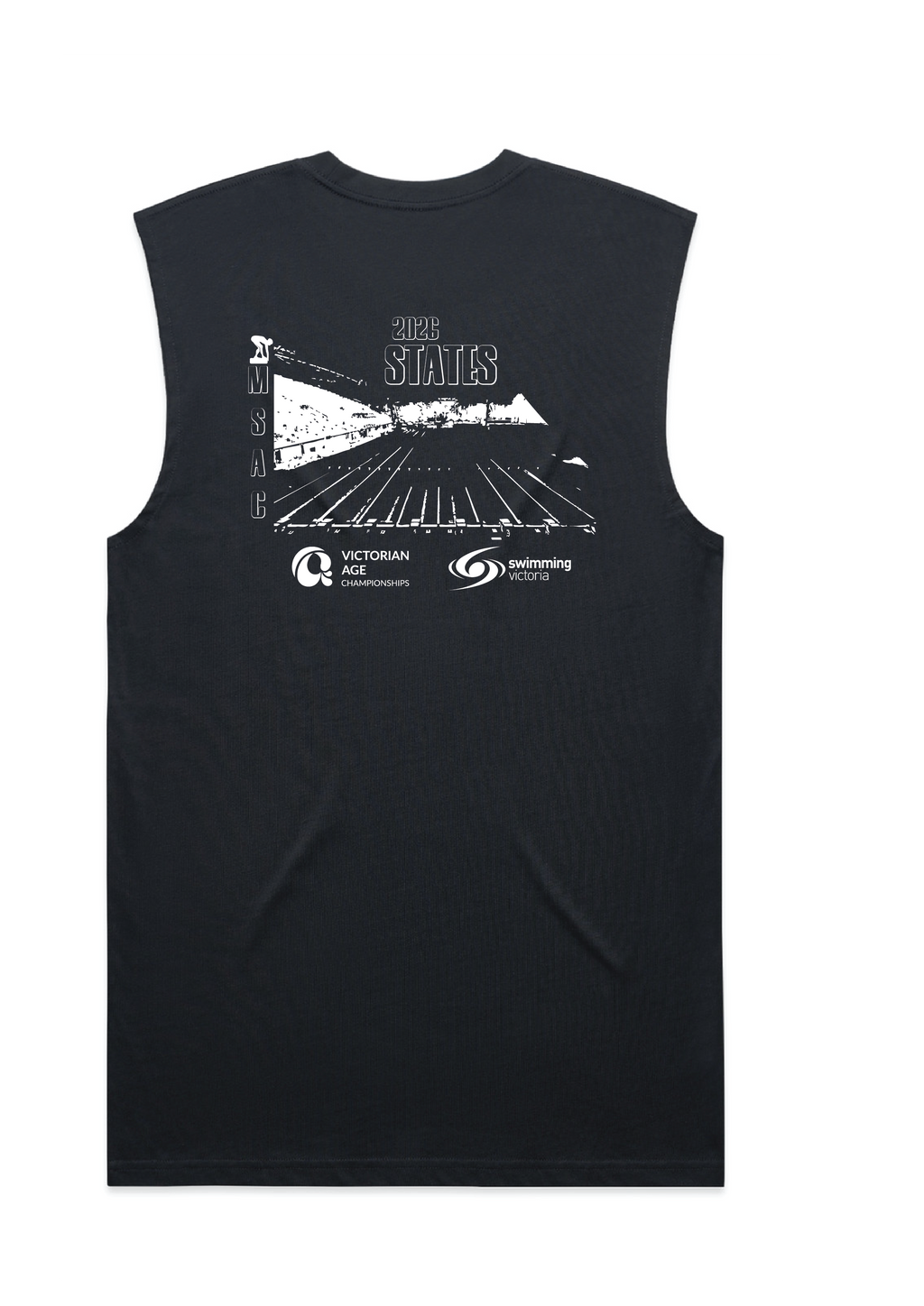 2026 VICTORIAN AGE LONG COURSE CHAMPIONSHIPS SLEEVELESS TANK UNISEX - NAVY