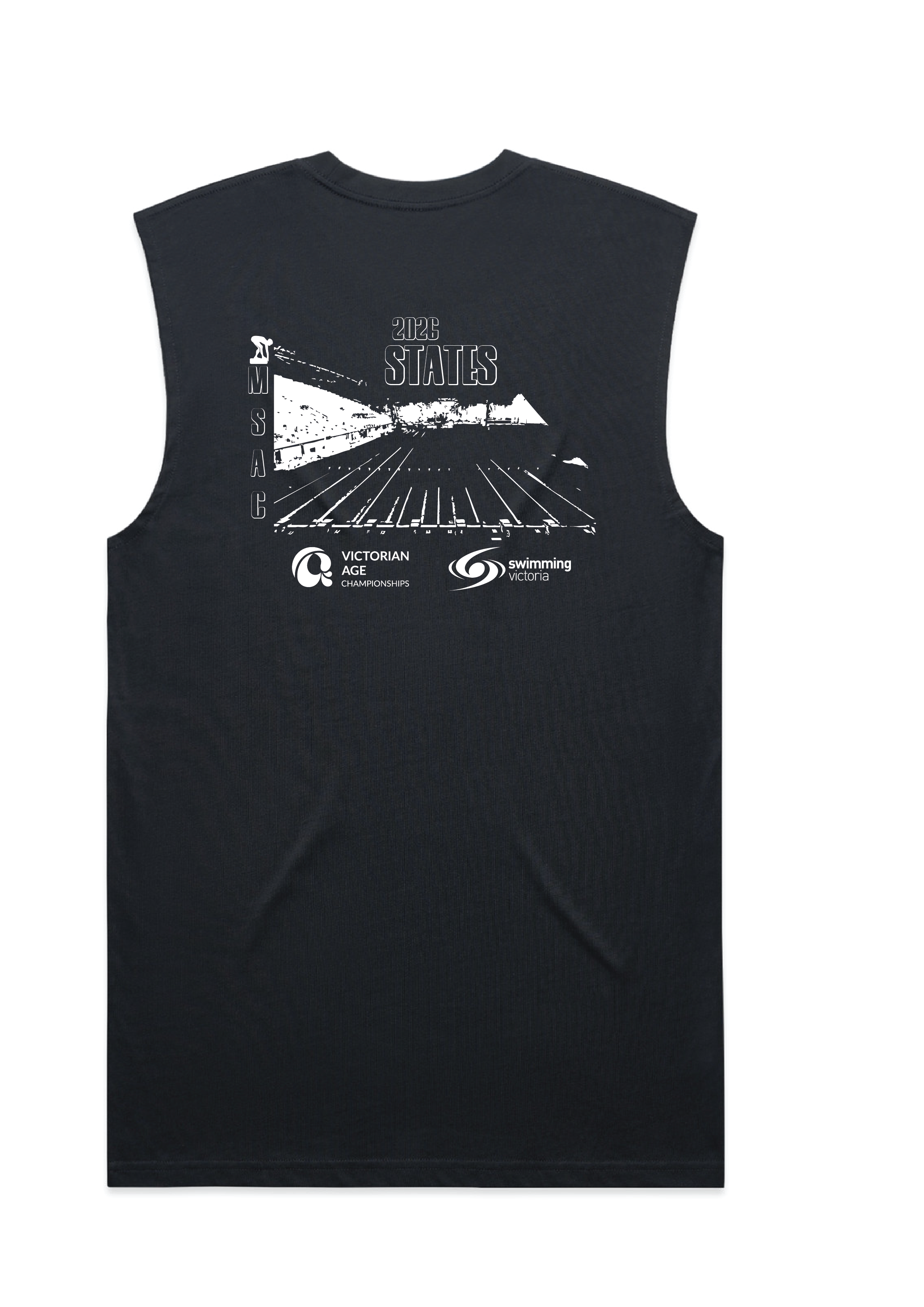 2026 VICTORIAN AGE LONG COURSE CHAMPIONSHIPS SLEEVELESS TANK UNISEX - NAVY