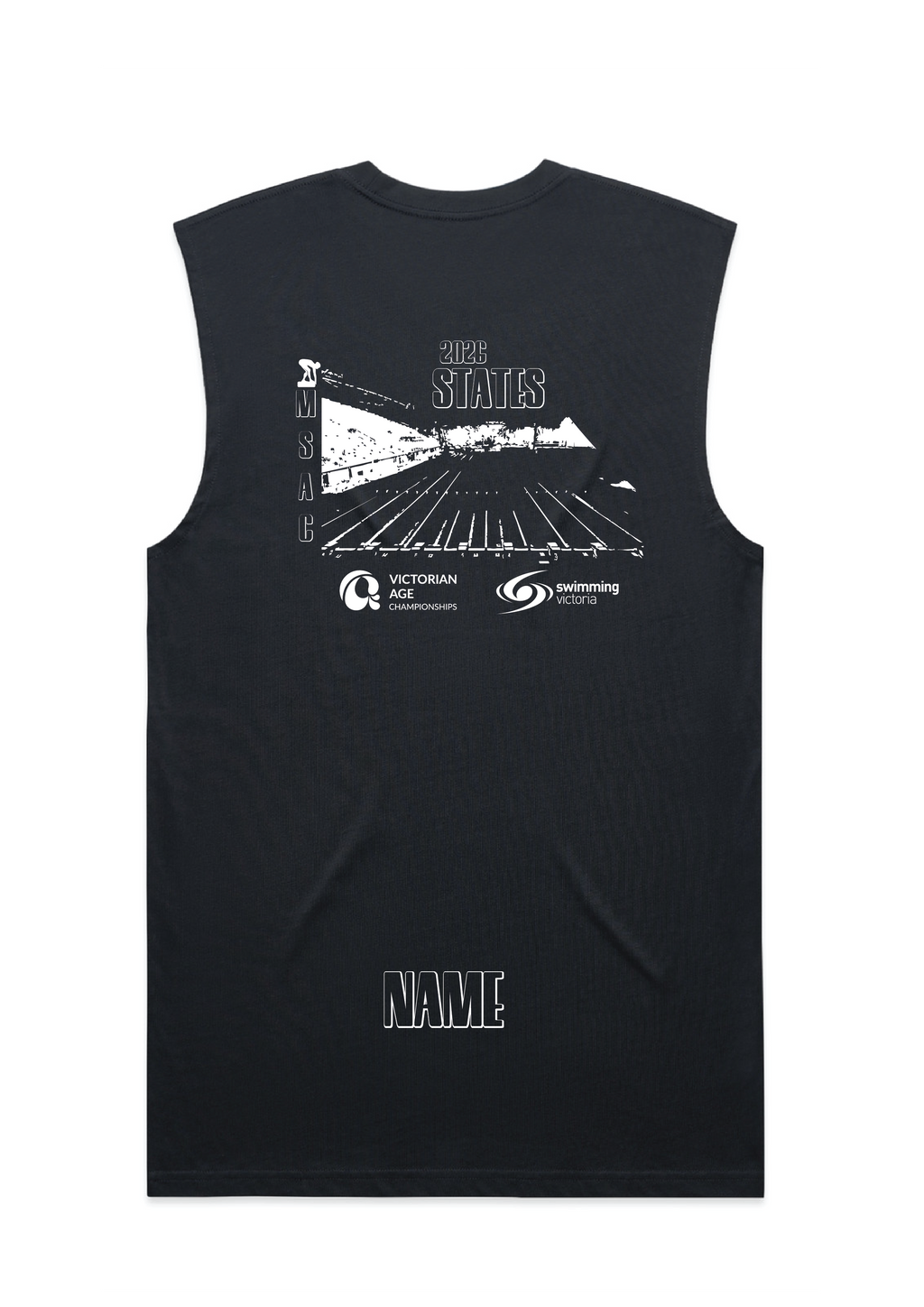 2026 VICTORIAN AGE LONG COURSE CHAMPIONSHIPS SLEEVELESS TANK UNISEX - NAVY